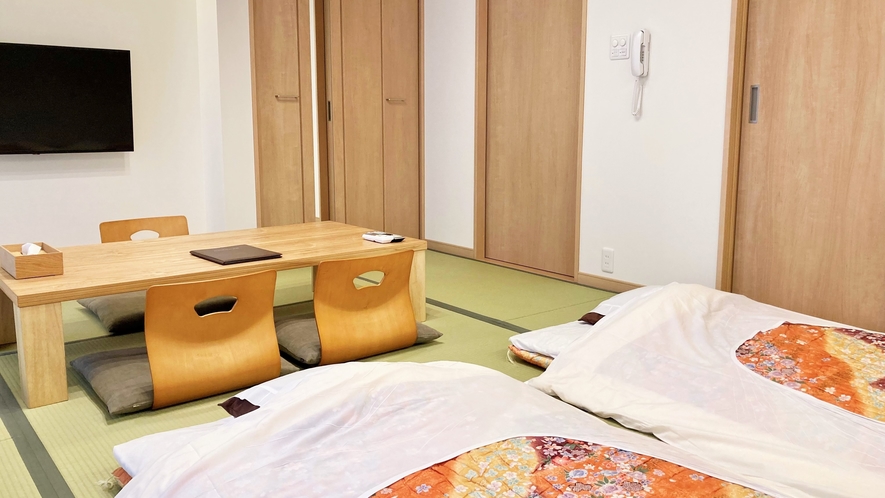 ＜新館＞和室１～３名部屋（デッキ付）＊和布団をお部屋にご用意しております