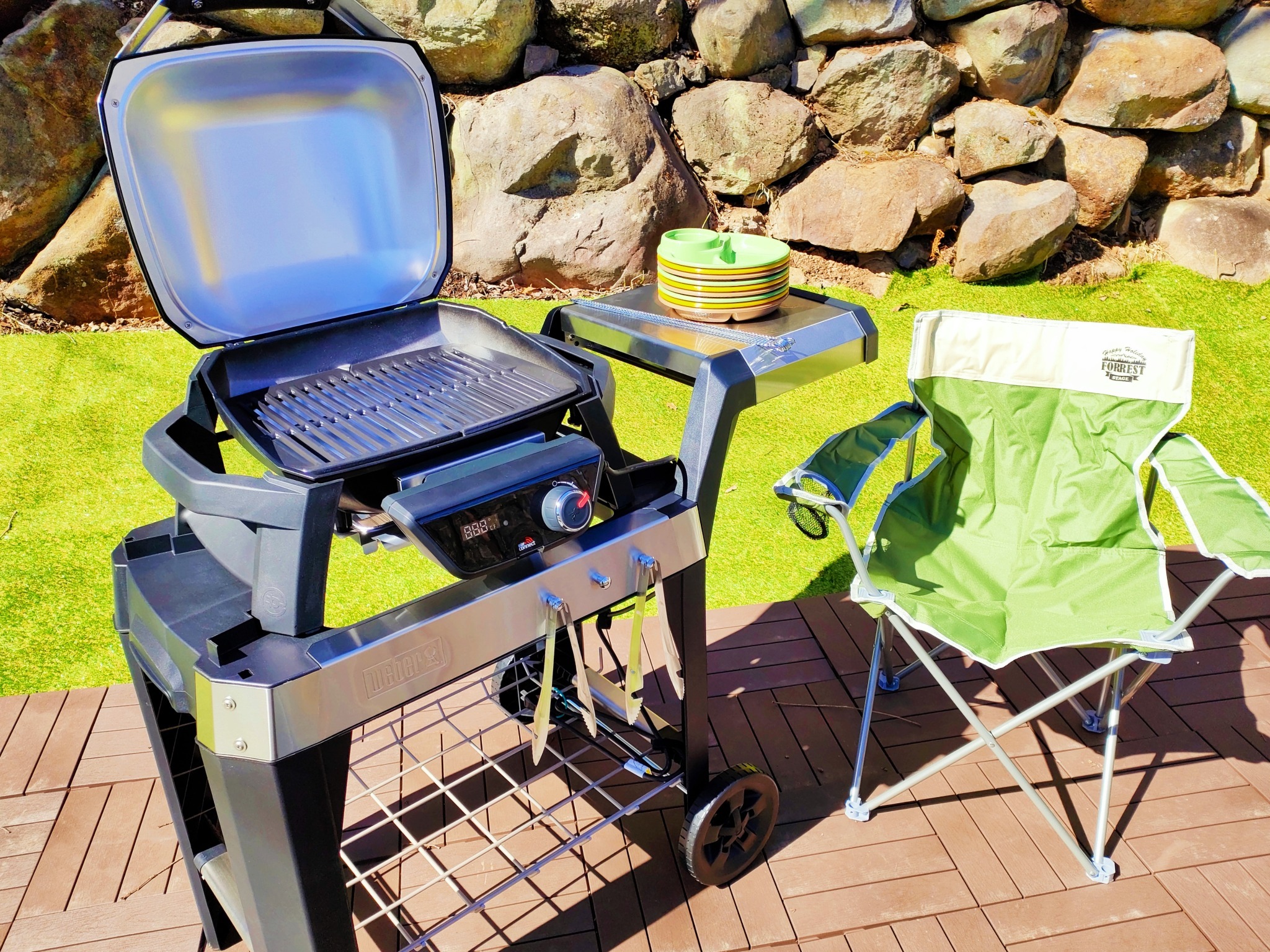 火起こし不要BBQグリル。後片付けも簡単♪