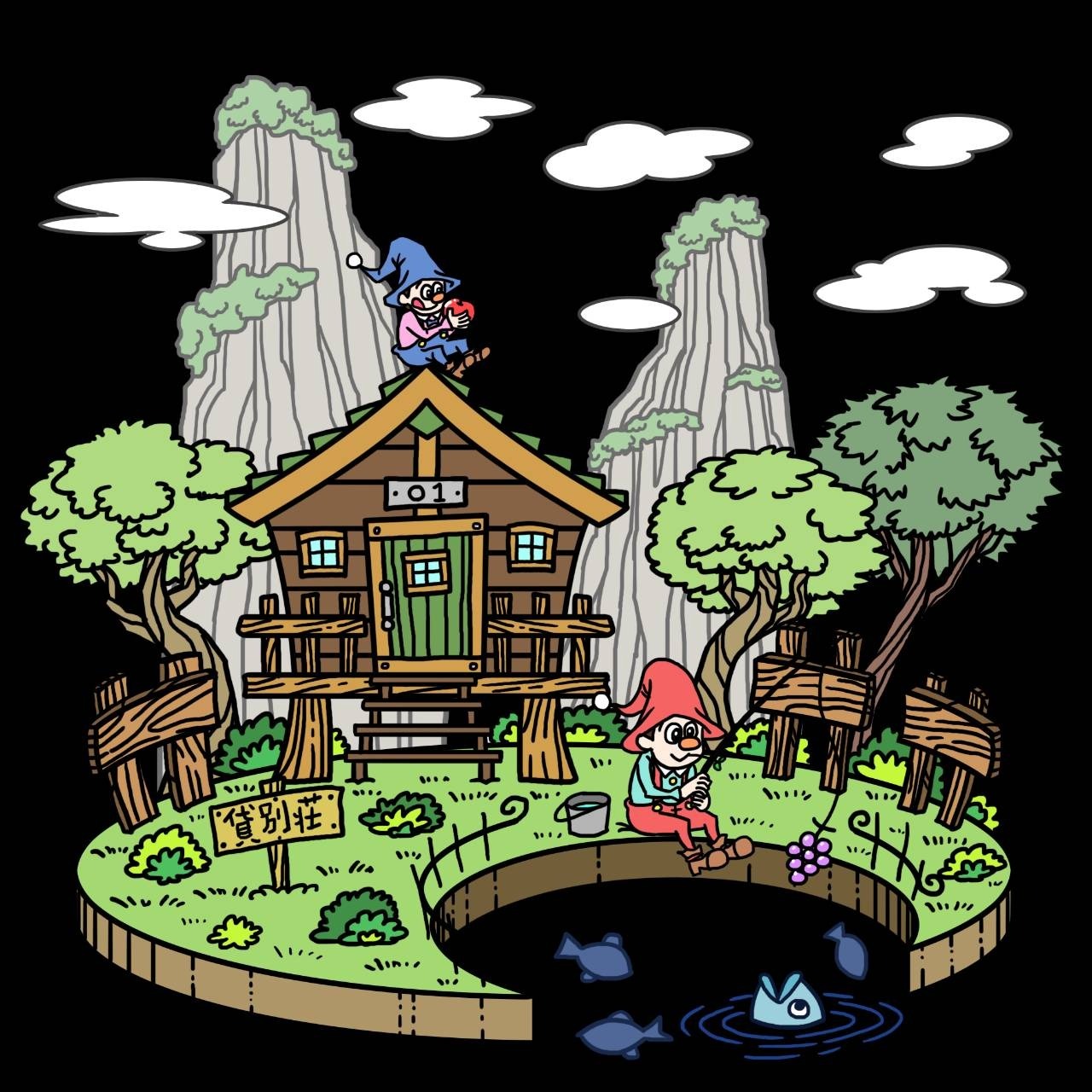 フルーツ王国・昇仙峡・千代田湖をイメージした看板