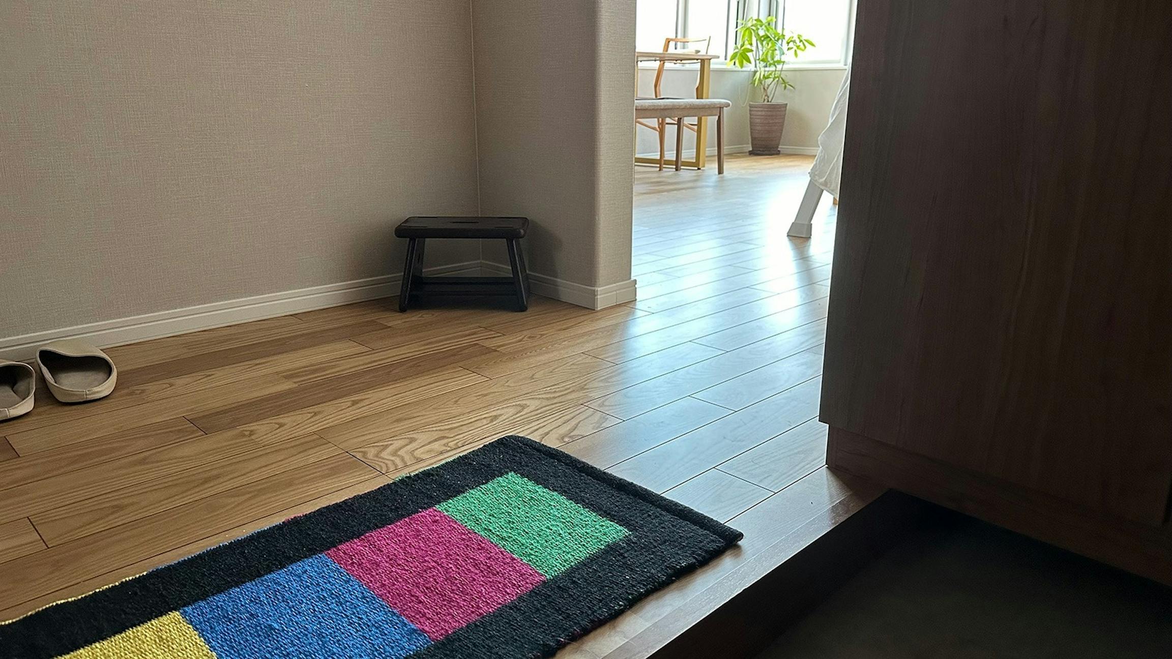 玄関マットは手織