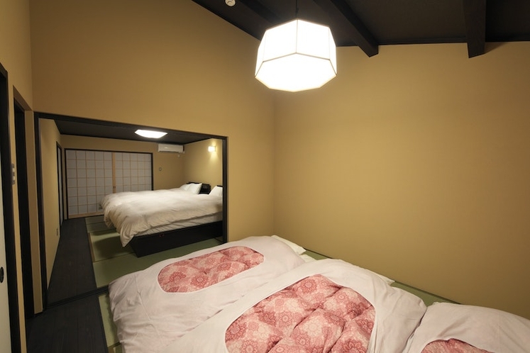 寝室２：敷布団３組まで（３名様以上のご予約の場合にご予約人数に応じてご用意致します）