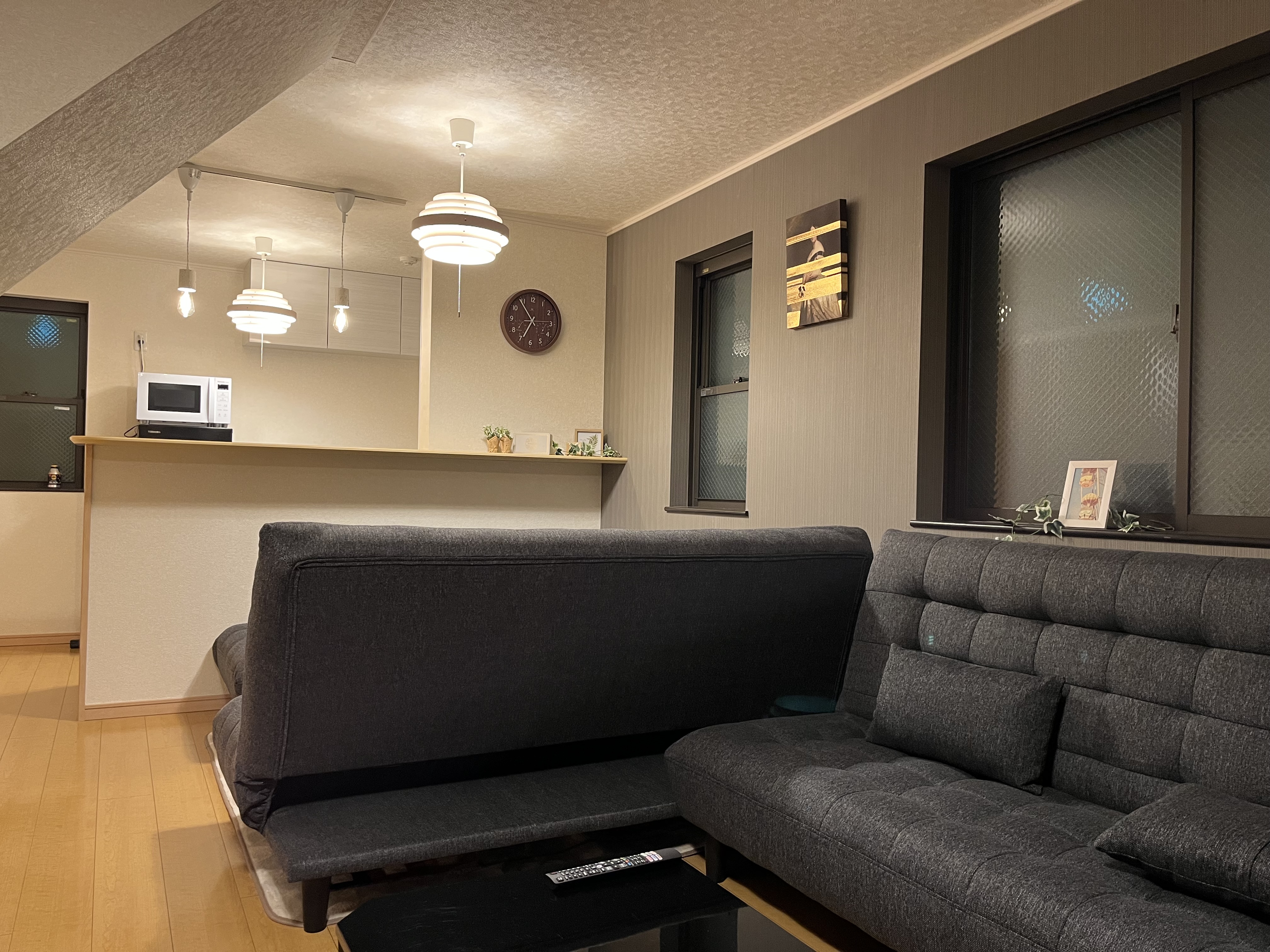 リビング　ダブルソファーベット