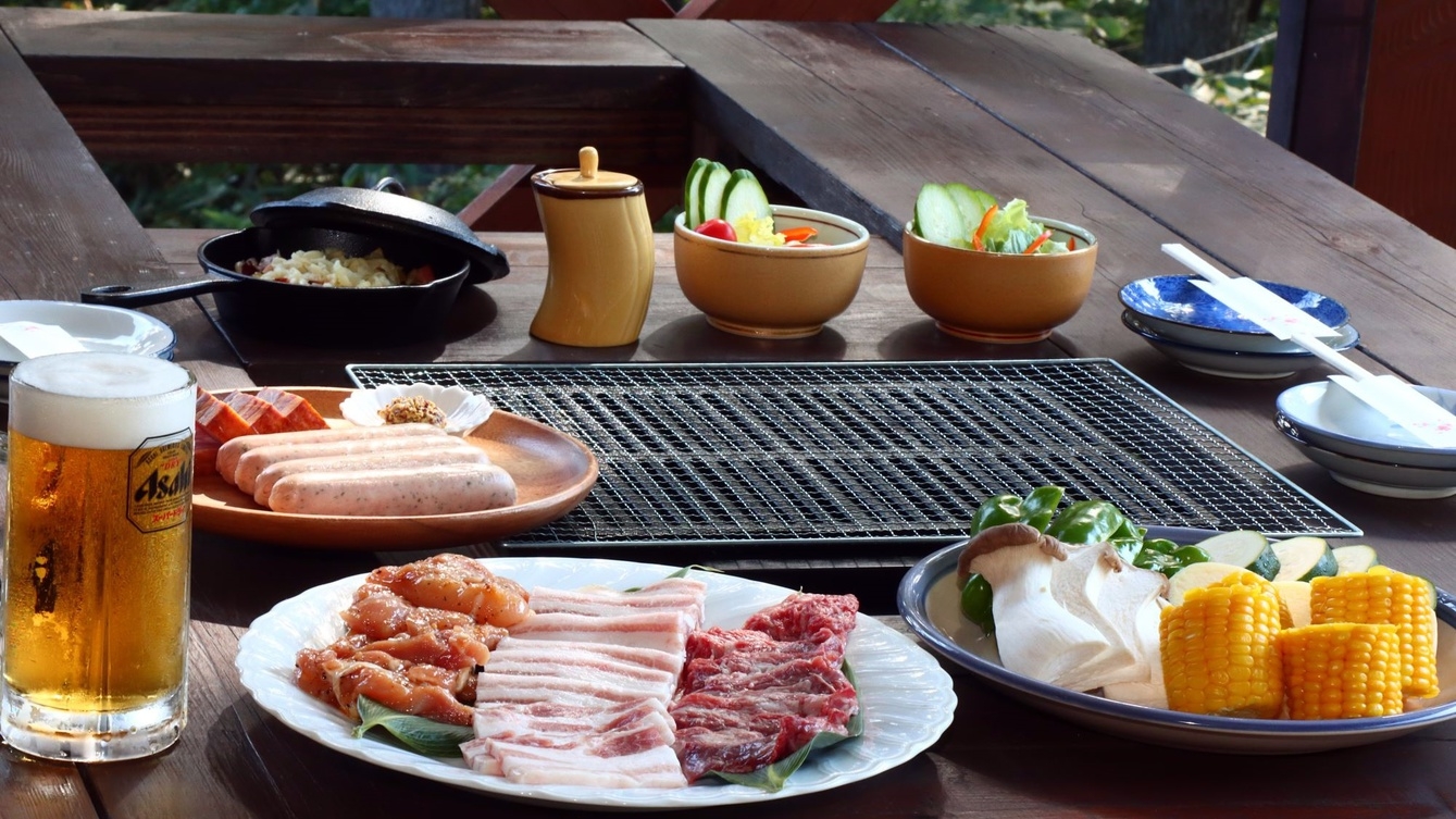 【夏限定◆2食付・BBQ】眺めの良い広々テラスで★大自然の中でみんなでBBQ♪《1日1組限定》
