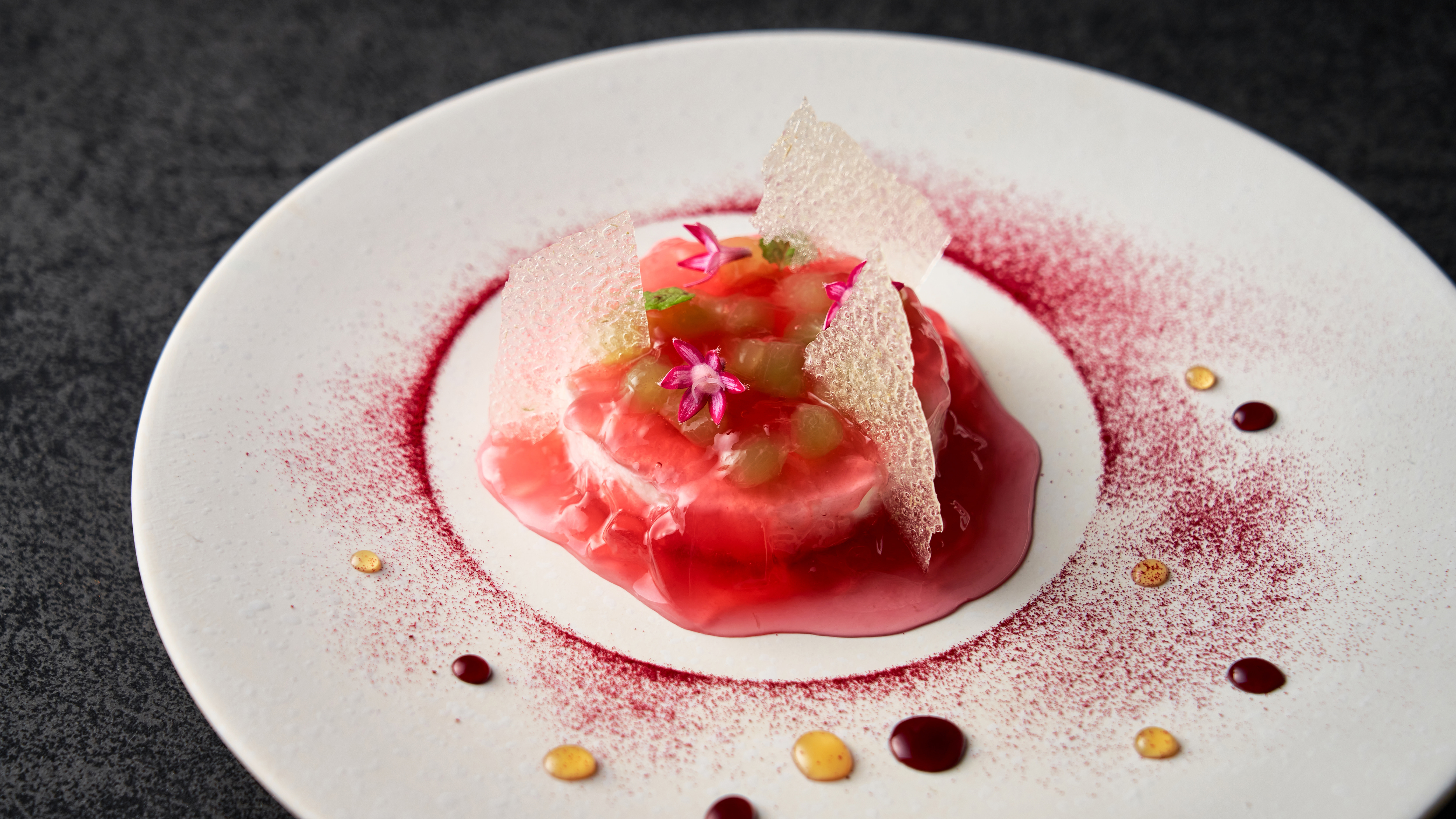 【夕食】Dessert デラウェア レアチーズ