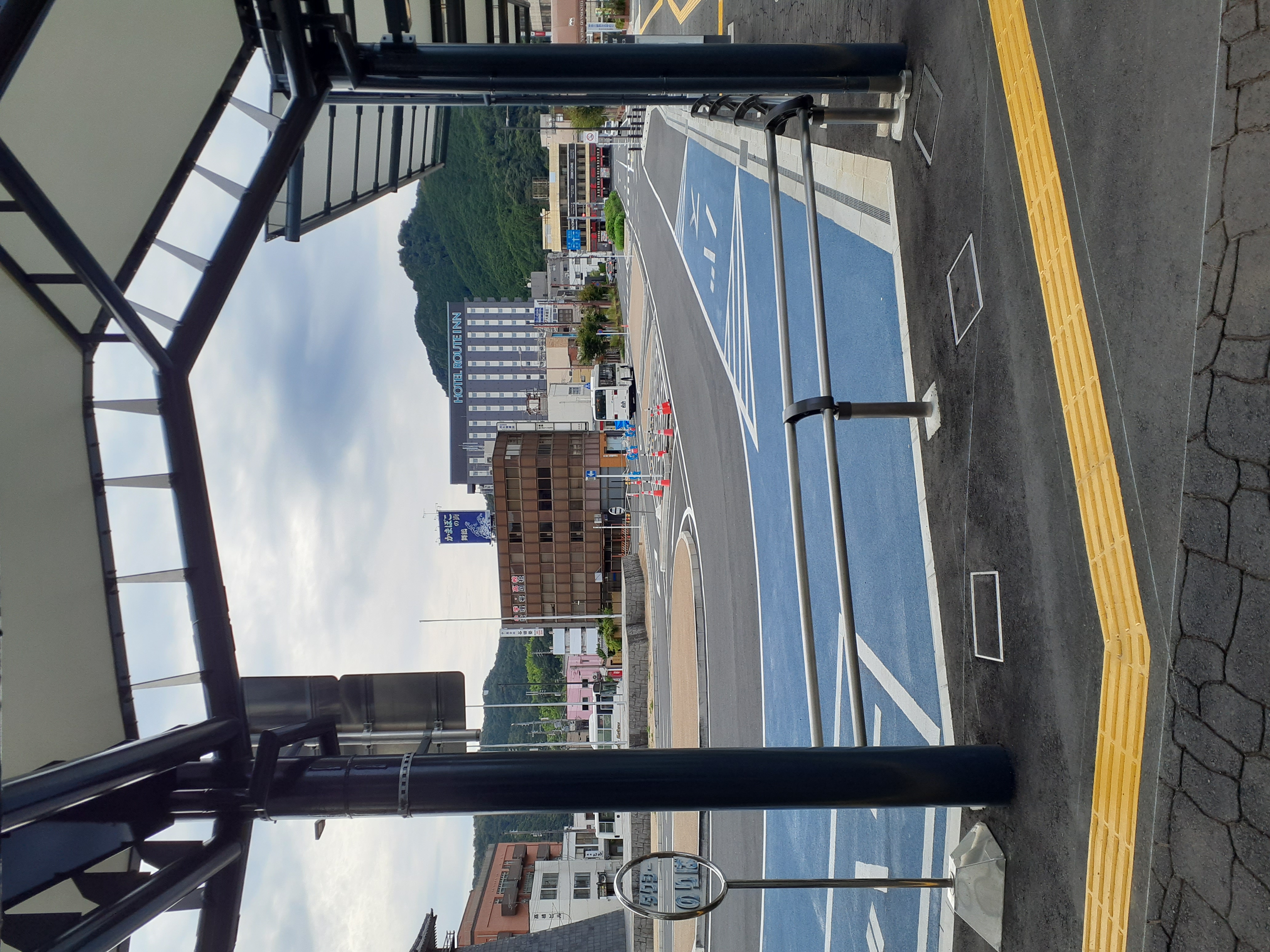 JR西舞鶴駅西口から見えるホテルルートイン京都舞鶴