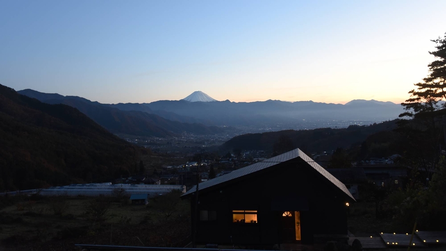 目の前に見える、富士山