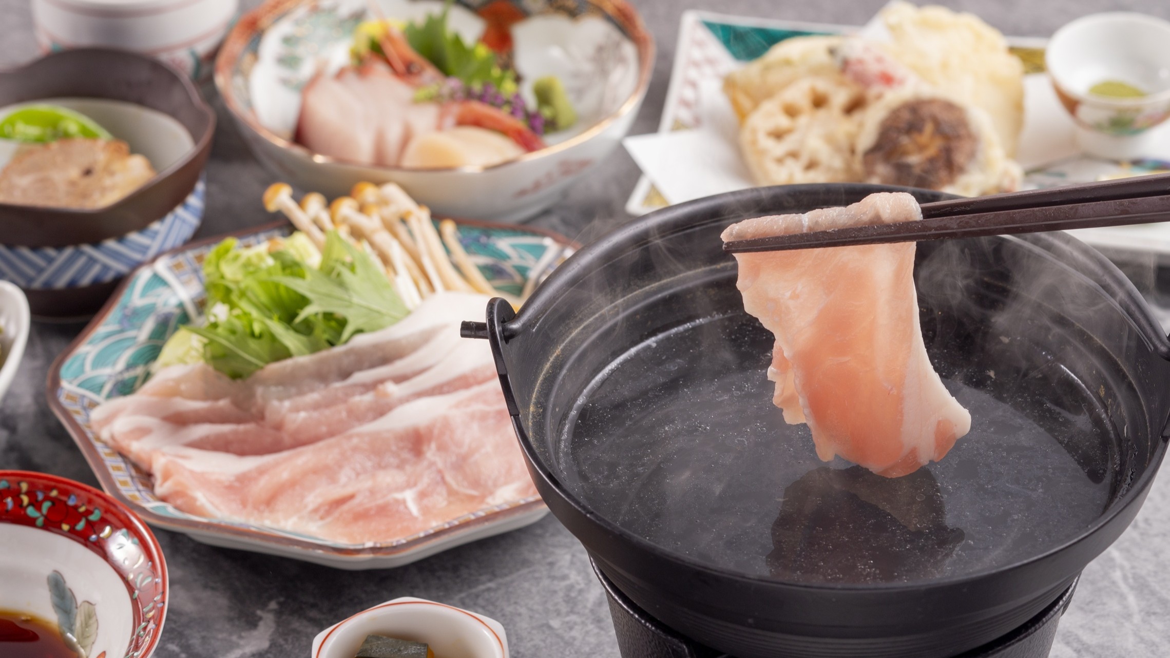 豚しゃぶ付き和洋創作御膳