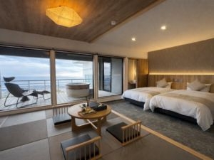 【２食付き】オーシャンビューの半露天風呂で時間を気にせず、ゆっくり湯浴み♪半露天風呂付き客室プラン