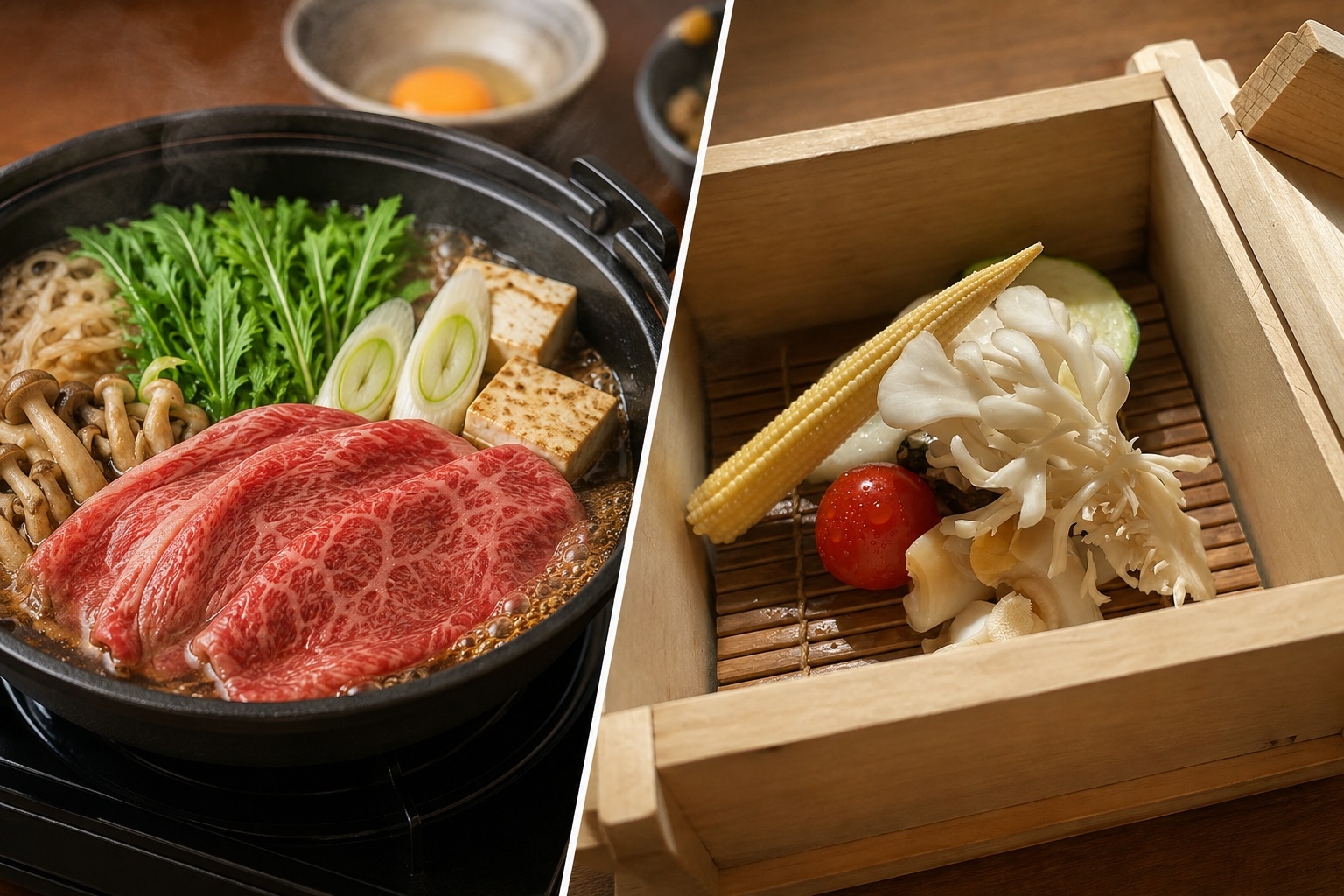 【2連泊がお得】1泊目すき焼き＆2泊目せいろ蒸し♪夕食が変わる庄川温泉ゆったり連泊旅【観光の拠点に】