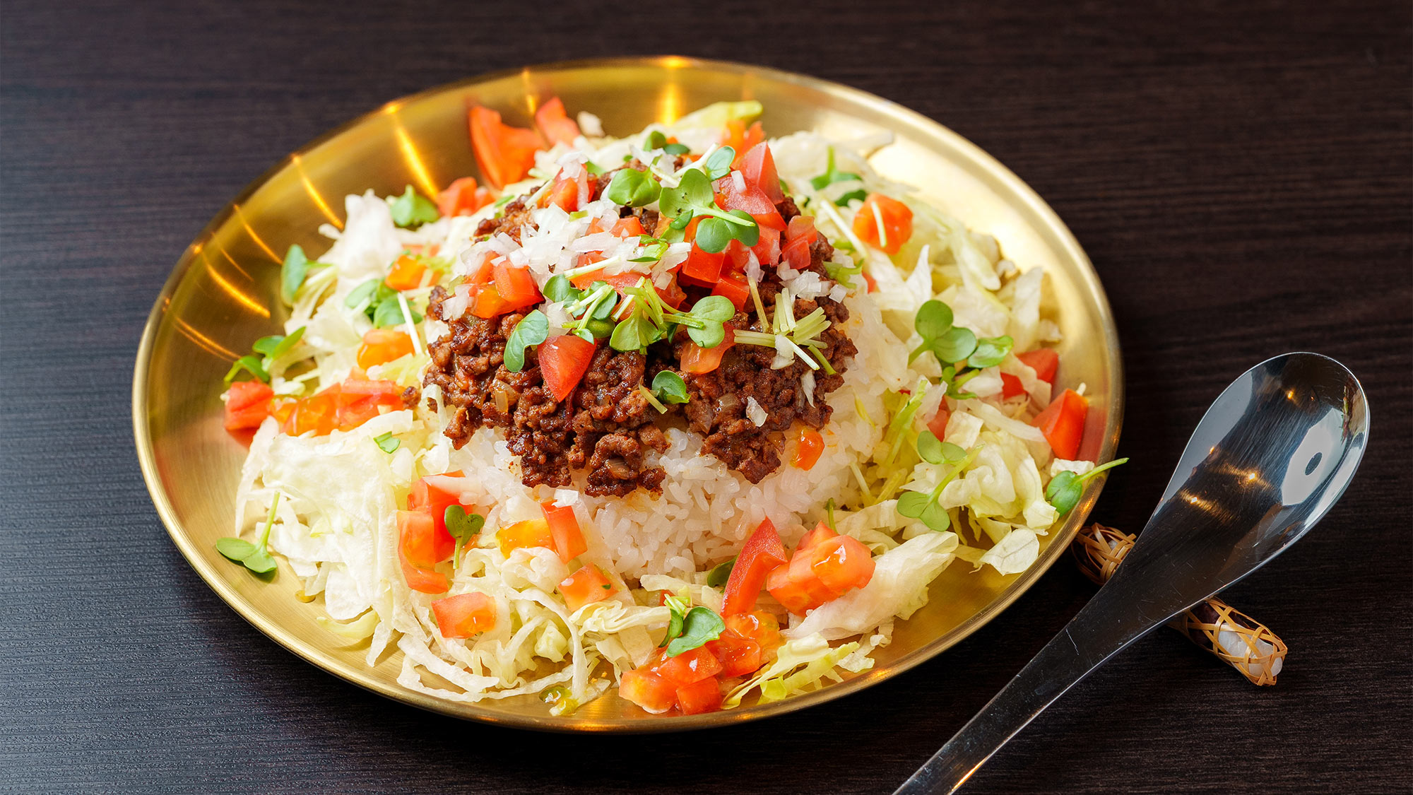 ・【夕食】ビーガン/大豆ミートのタコライス 他にもココナッツカレー、グルテンフリーパスタ等もご用意