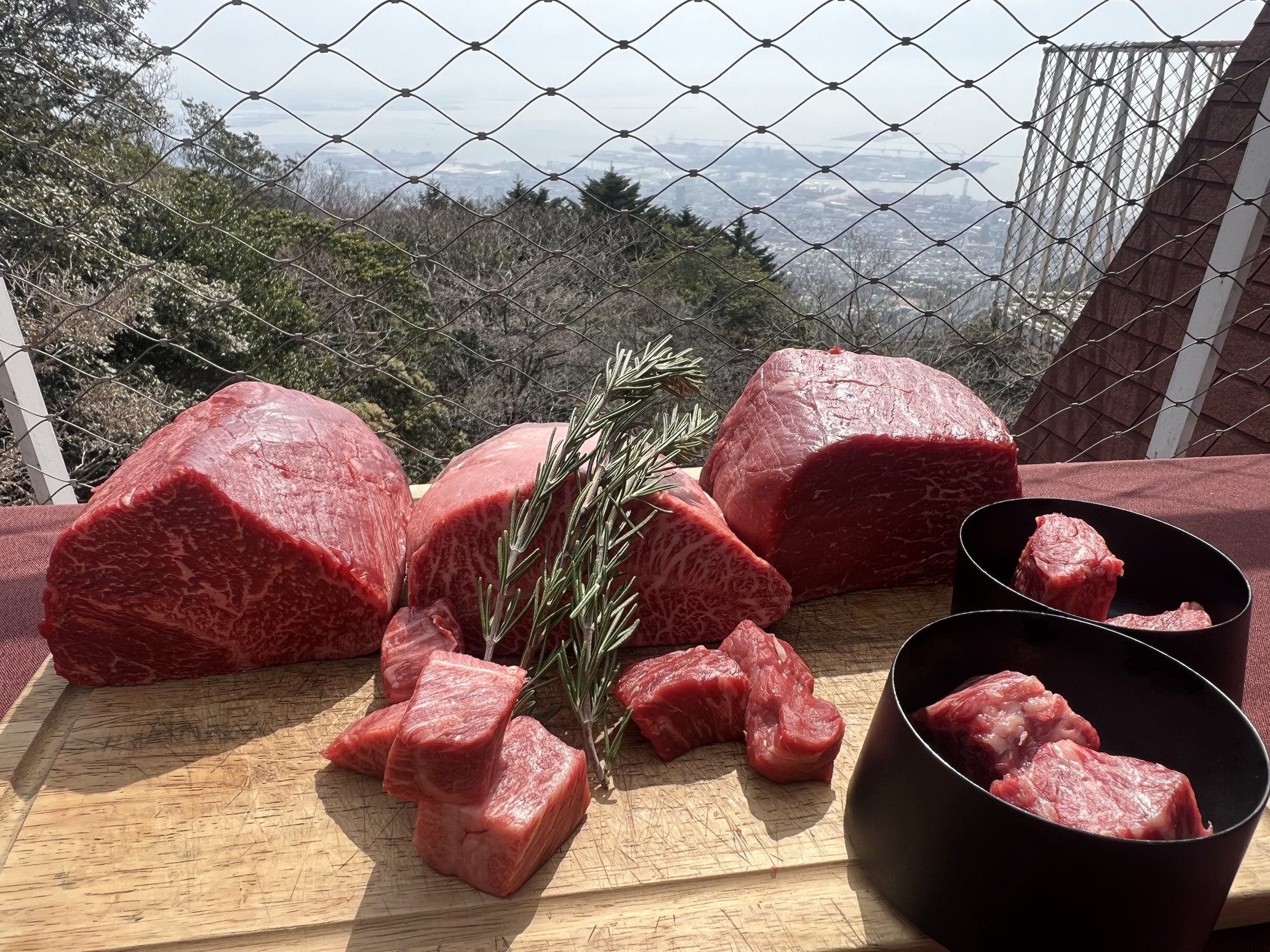 【3種の神戸牛食べ比べ】自分たちで本格アウトドア料理に挑戦するプラン