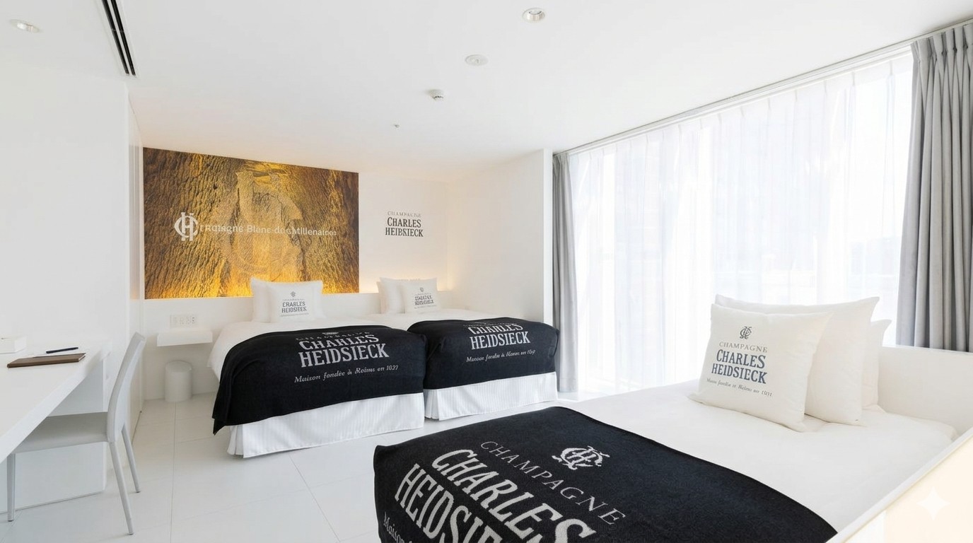 【シャンパン1本付：朝食付】シャンパーニュ×大画面投影で浸る、大人の推し活贅沢ステイ