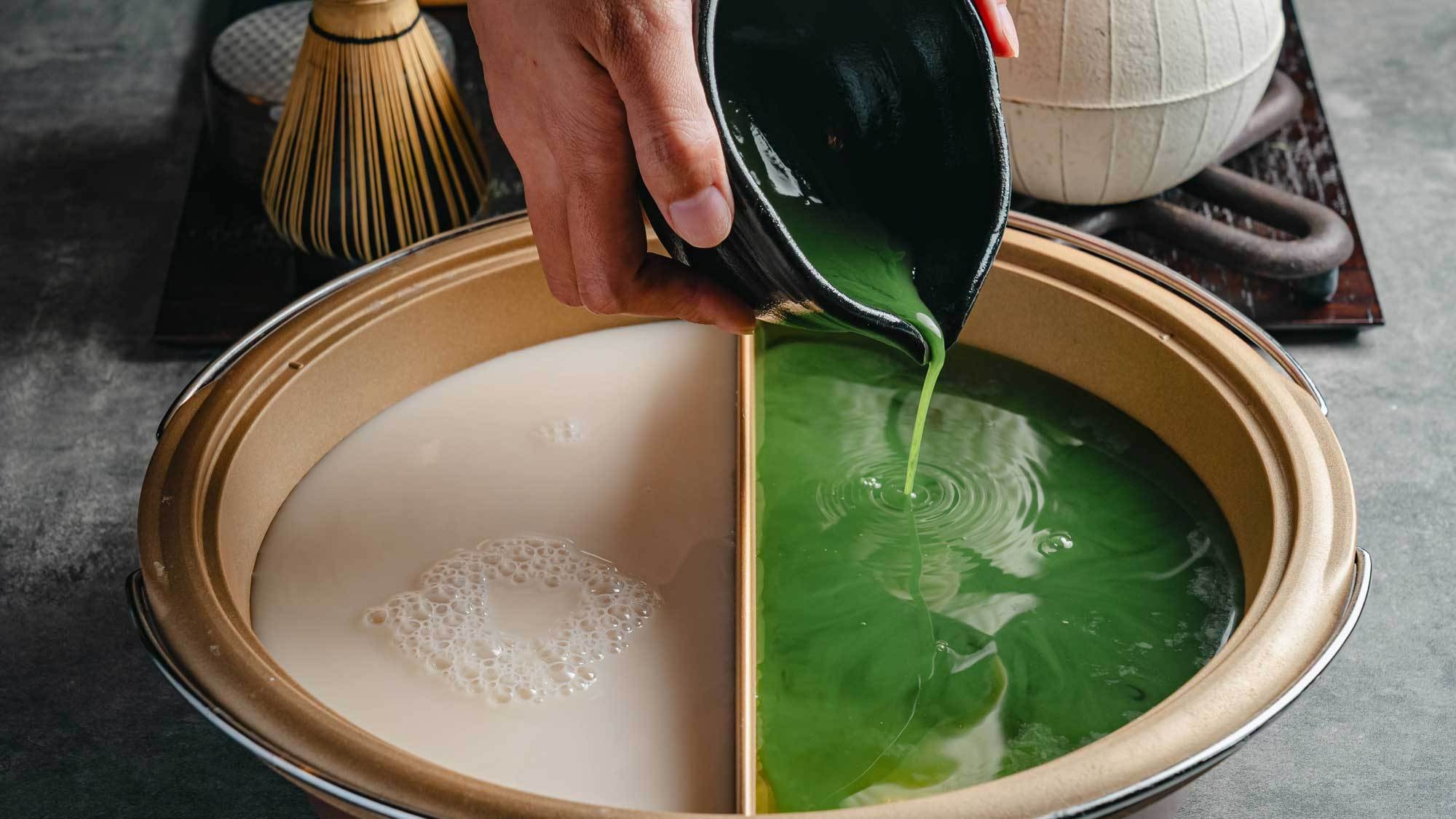 【おおいた和牛の二色鍋】料理人オーナー自慢の4種から選べるお出汁♪部屋食でじっくり味わう（2食付）