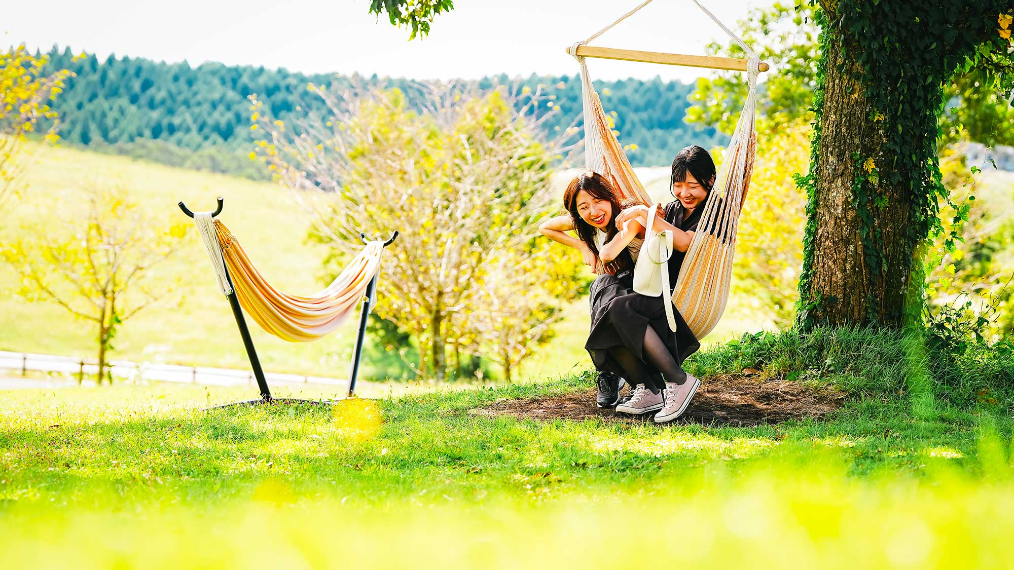 【周辺観光】雄大な景色を眺めながら、ハンモックも楽しめます！※ハンモックは貸出です。