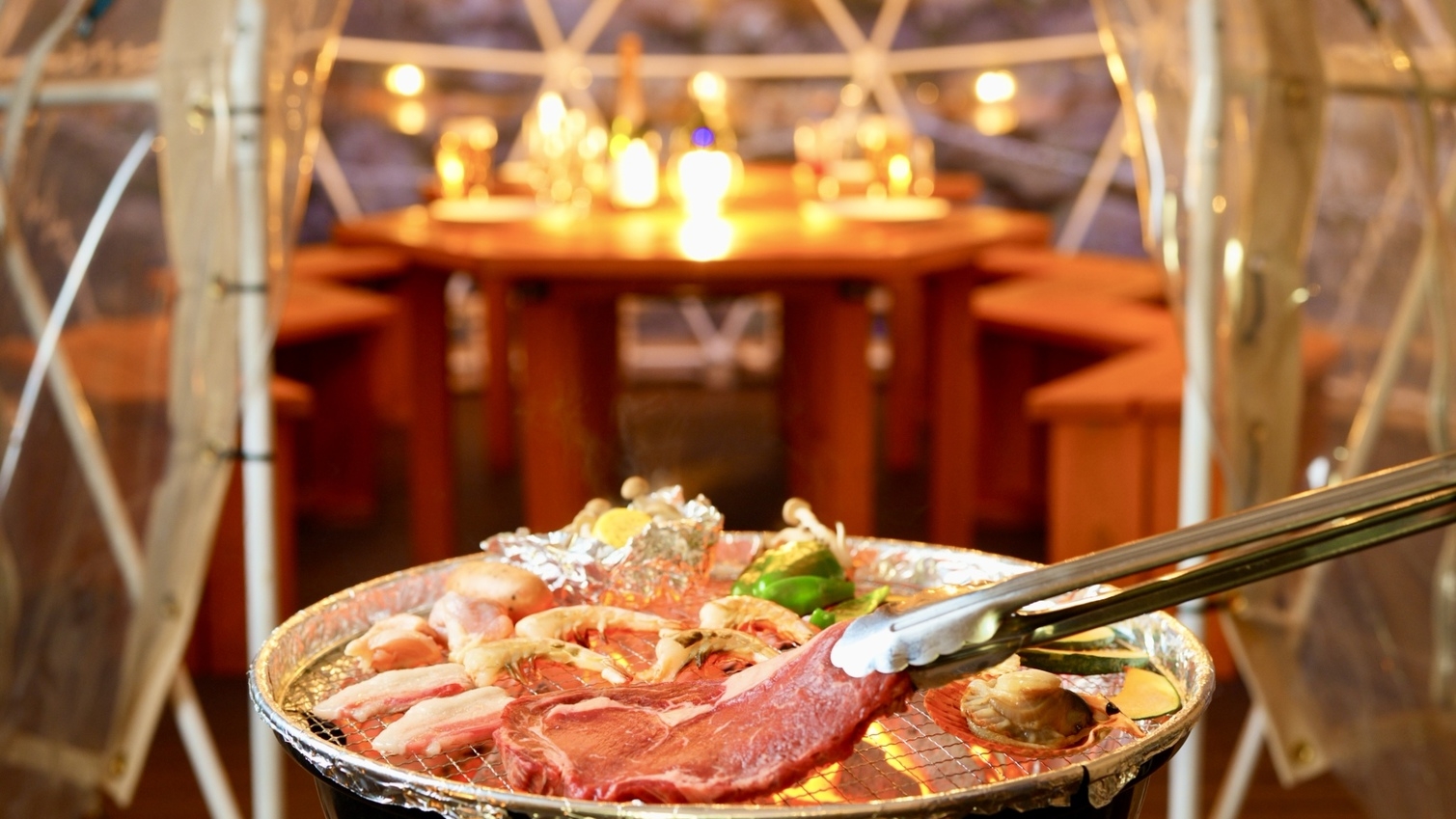 【楽天トラベルサマーSALE】〜全棟プライベート露天温泉付で本格グランピング〜 【1泊2食】