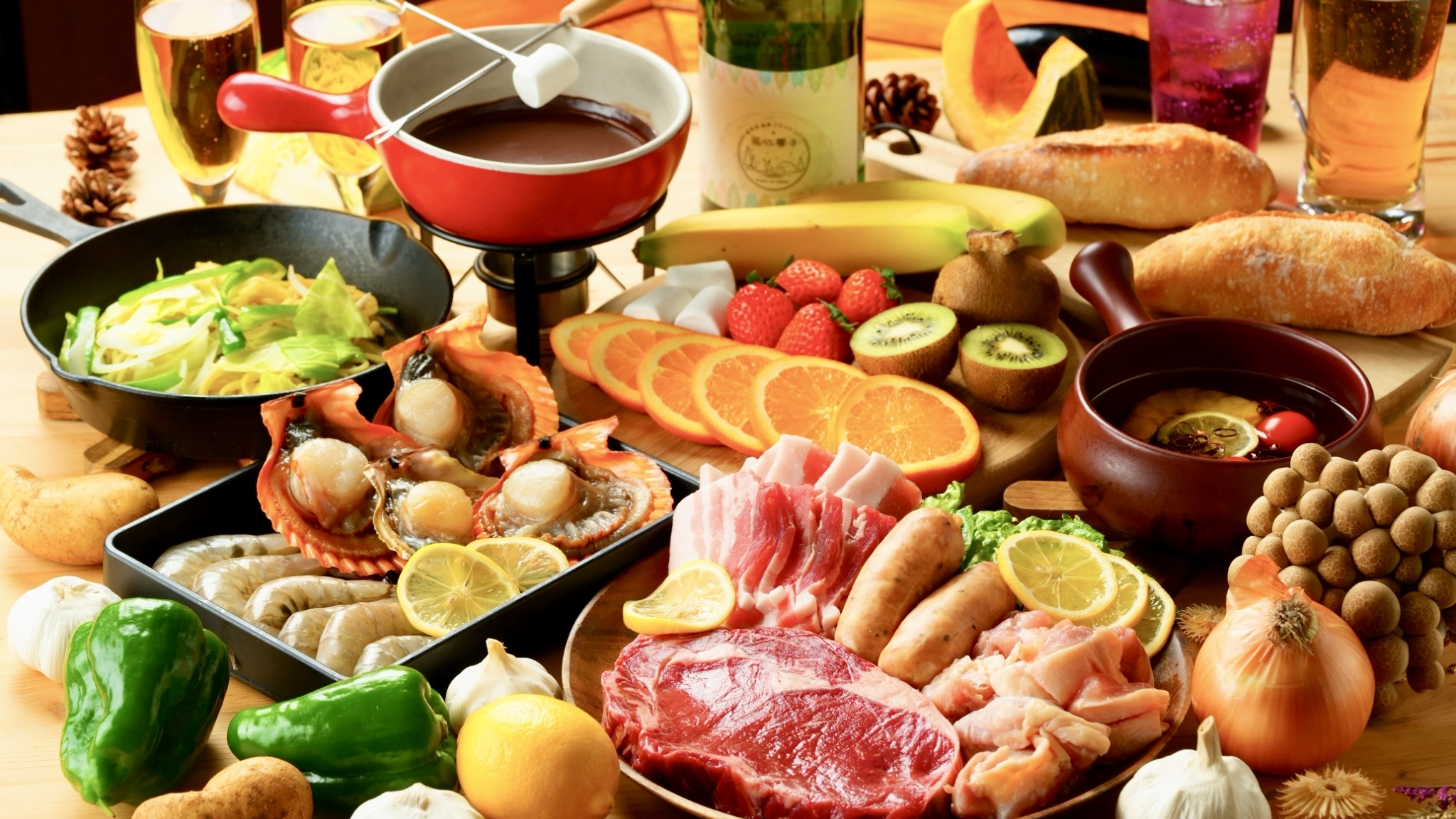 夕食全体