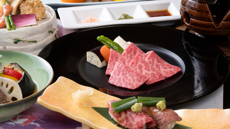 【特選飛騨牛会席/1泊2食】とろける肉質「A5飛騨牛」料理と季節の味覚に舌鼓■A5飛騨牛使用の会席
