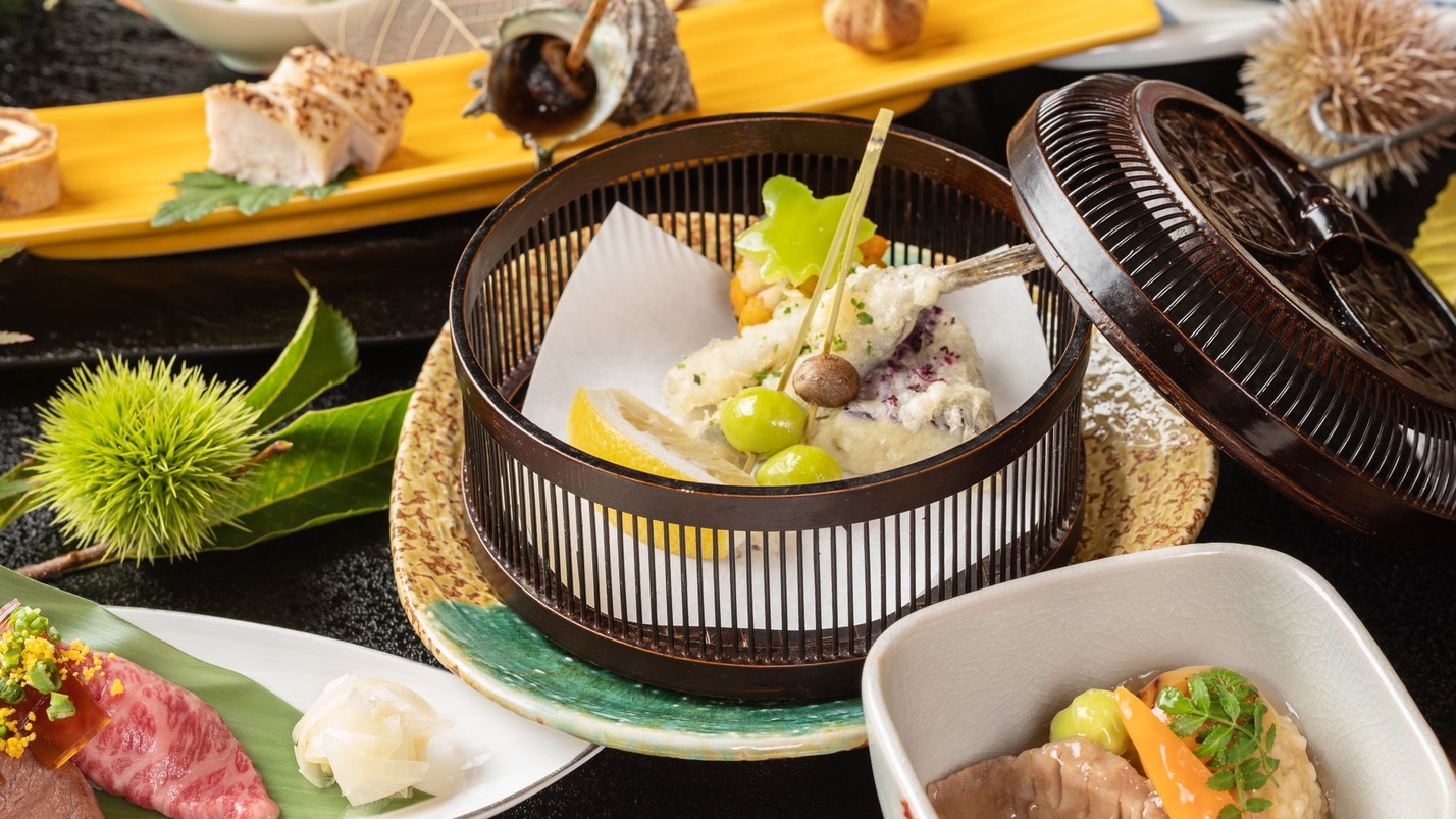 【特選飛騨牛会席”秋”/1泊2食】とろける肉質「A5飛騨牛」料理と秋の味覚に舌鼓〜