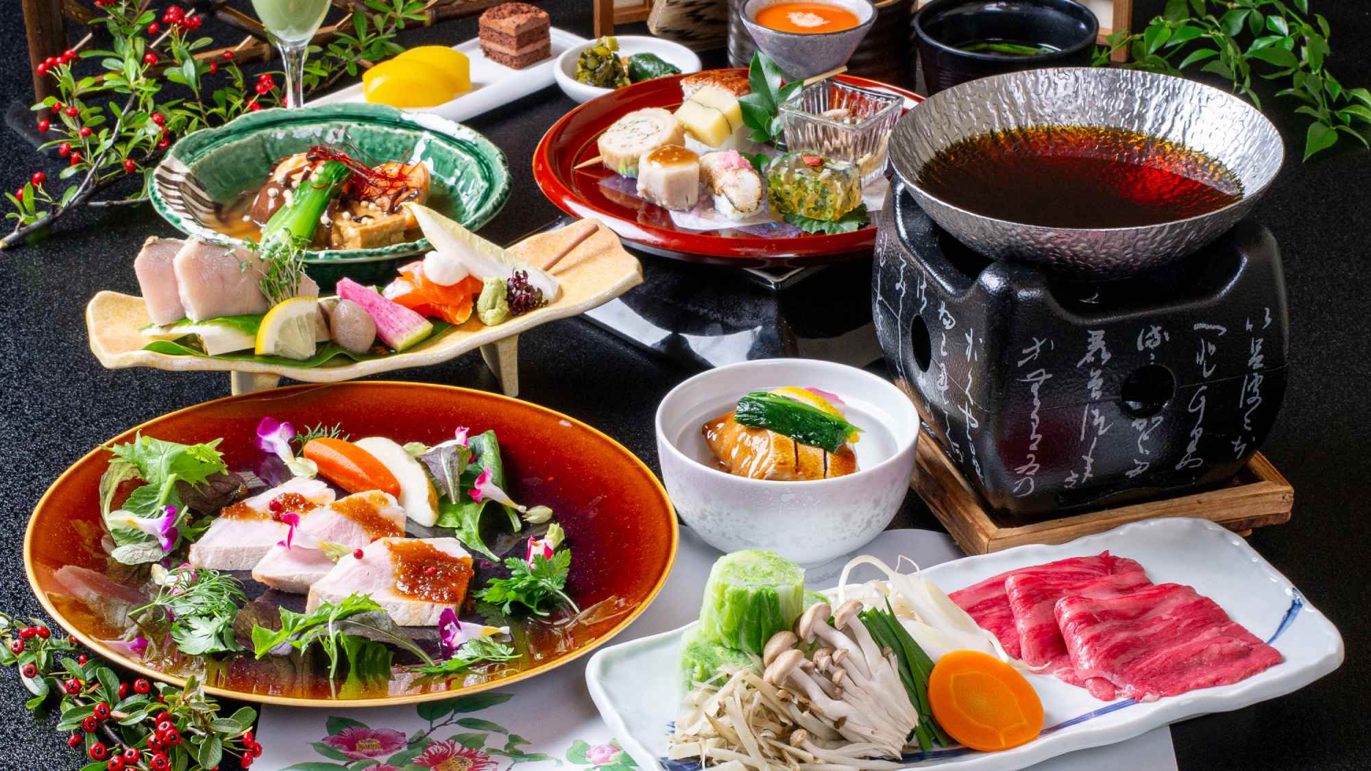 【夕食】冬の会席料理※イメージ