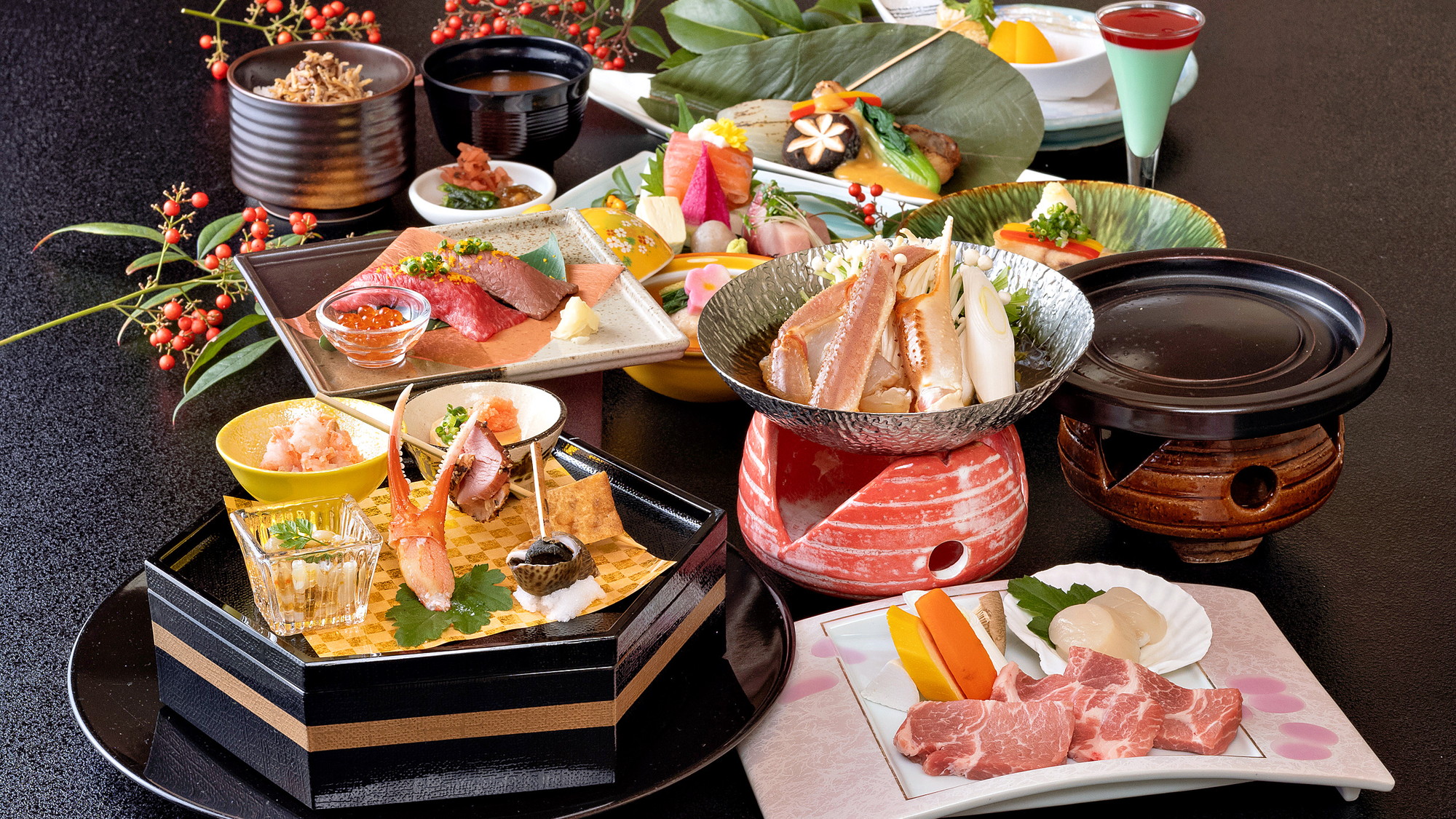 【夕食】恵那&times;北海道フェアの基本会席※イメージ