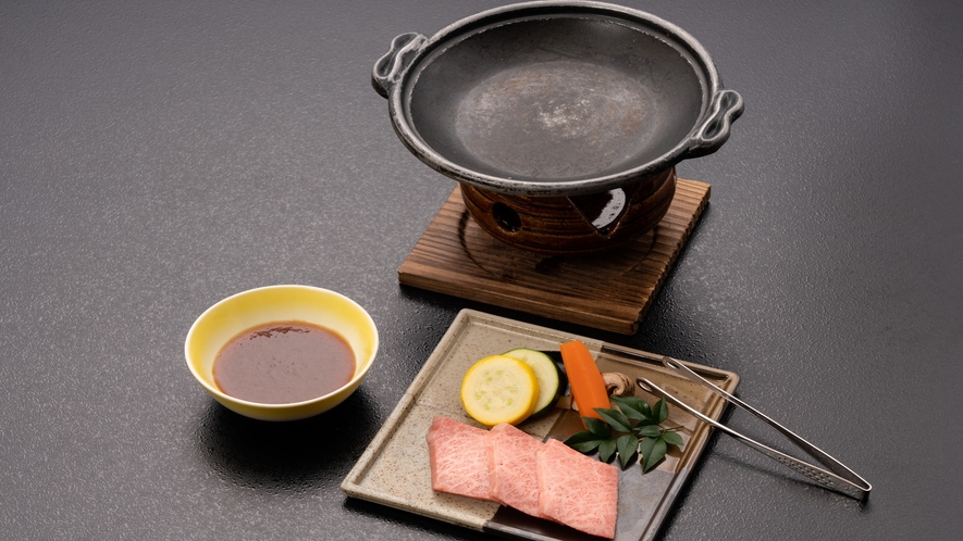 【夕食】冬の会席料理（A5飛騨牛陶板焼き）