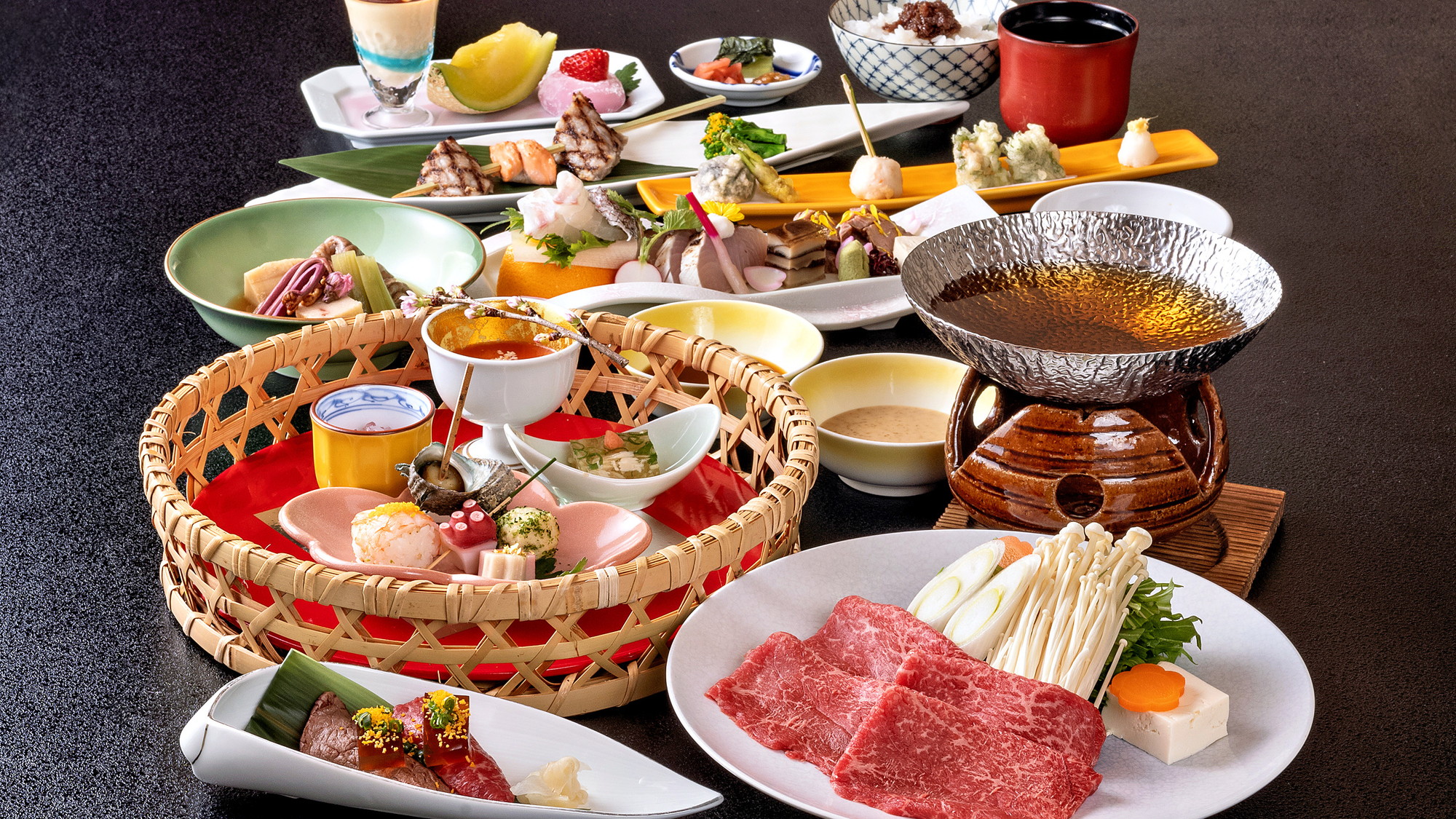 【夕食】春の特選飛騨牛会席※イメージ