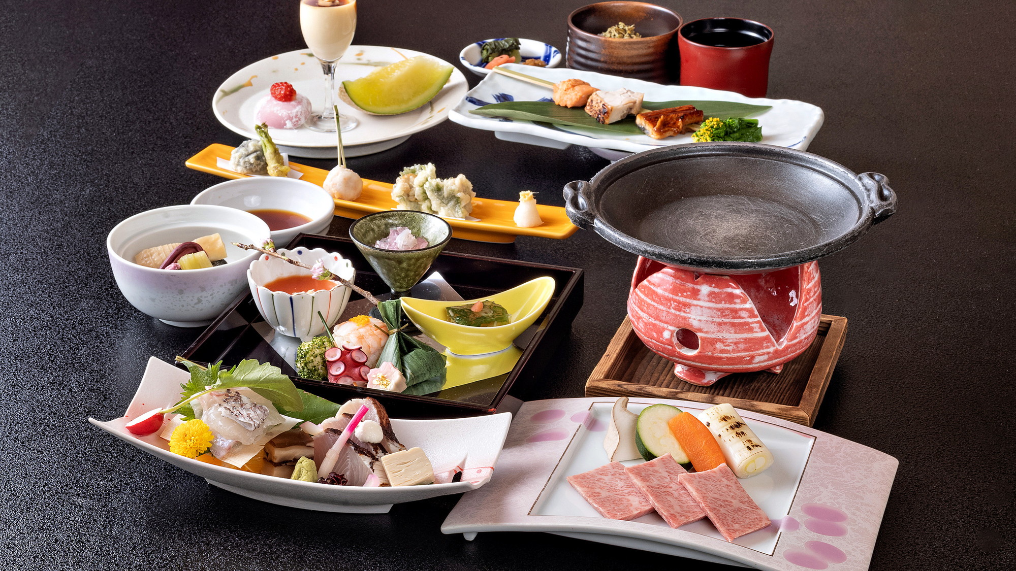 【夕食】春の基本会席※イメージ