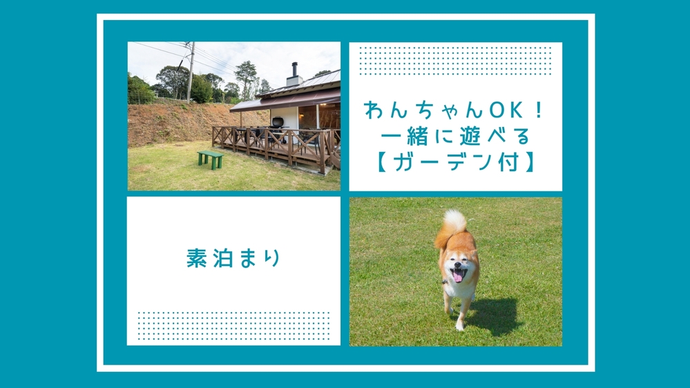 ●ワンちゃん同伴宿泊専用●【素泊まり】天然温泉付き一棟貸しヴィラ×芝生ドッグラン付♪