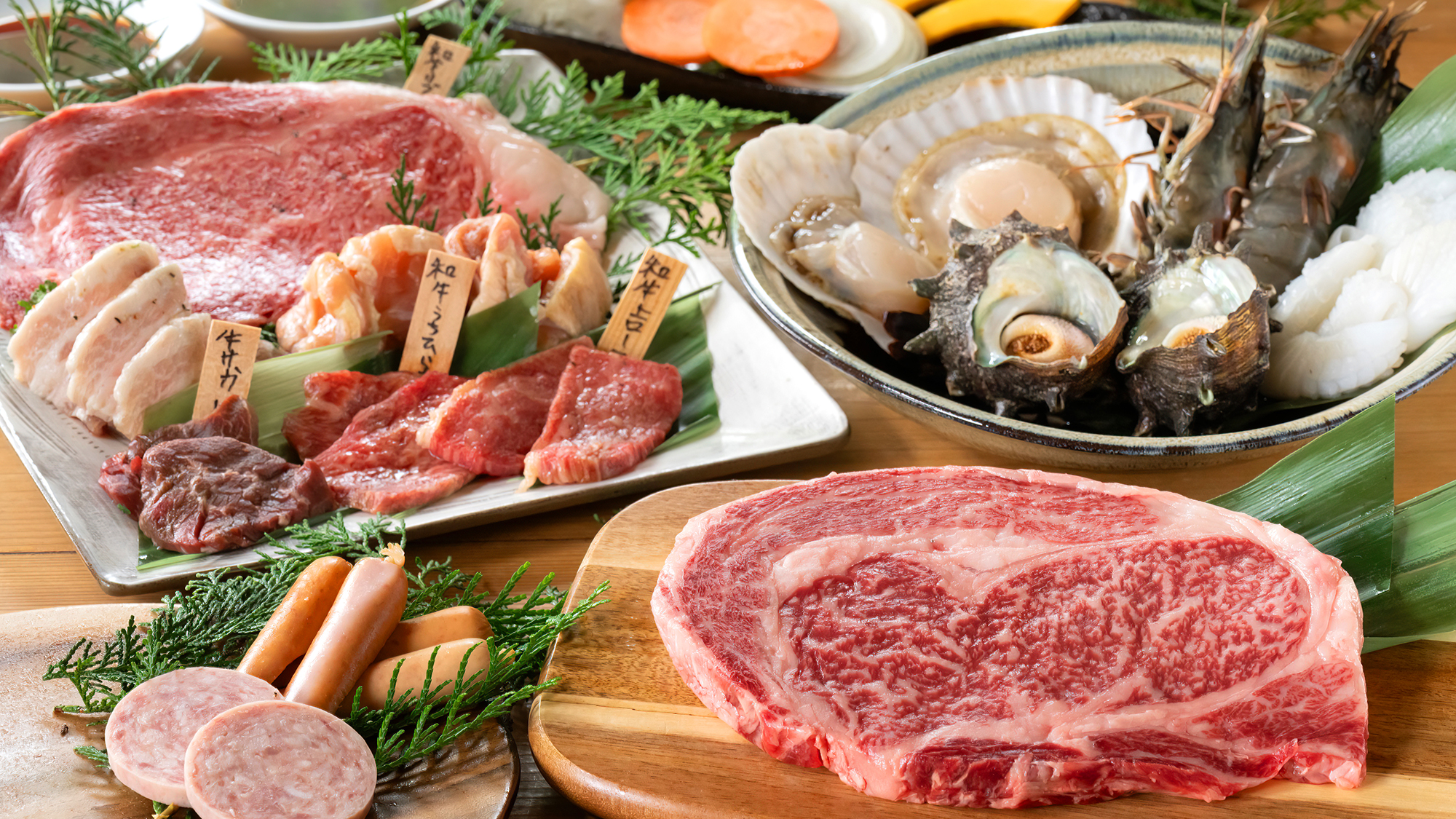 【夕食BBQ：スペシャル】「長崎和牛サーロインステーキ」がメイン！特別な日にぴったり♪