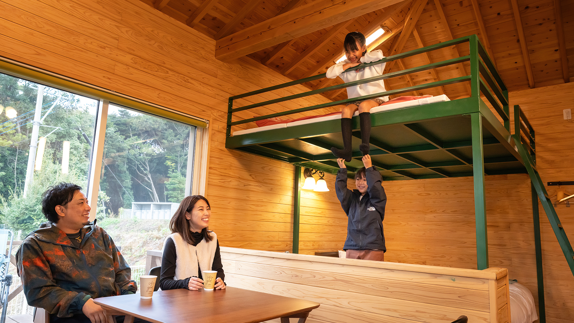 【スタンダードヴィラ】大きなロフトベッドはまるで秘密基地のよう♪お子様も大はしゃぎです。