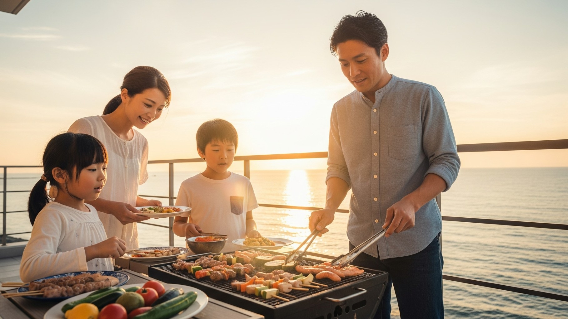 素泊り／専用BBQガスグリル付！お好みの食材を持ち込んで自由にグランピングと海景ジャグジー