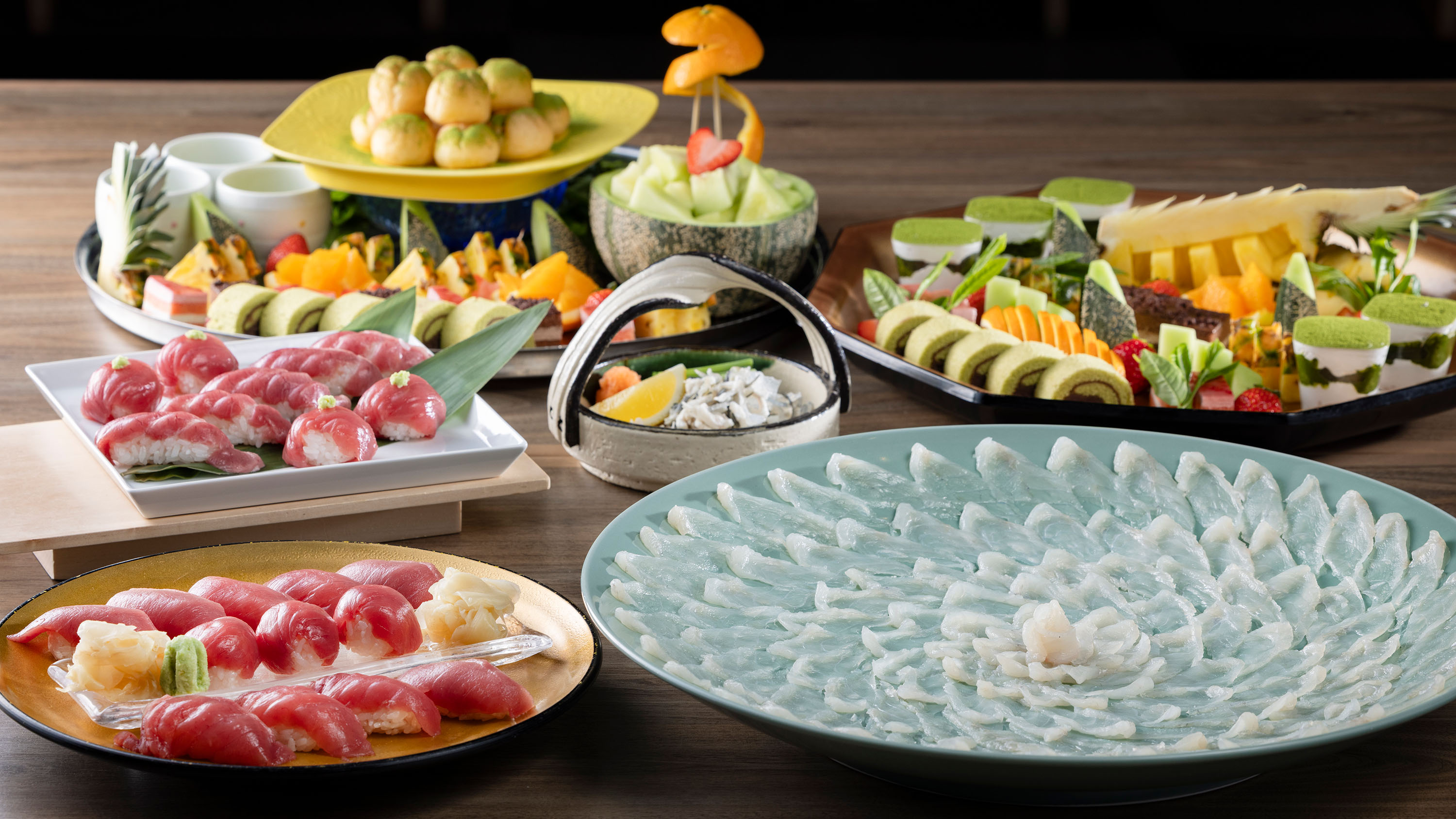 祝3周年！今だけのふぐ・まぐろ・嬉野抹茶スイーツを贅沢に！至福のビュッフェ＆飲み放題で心ゆくまで。