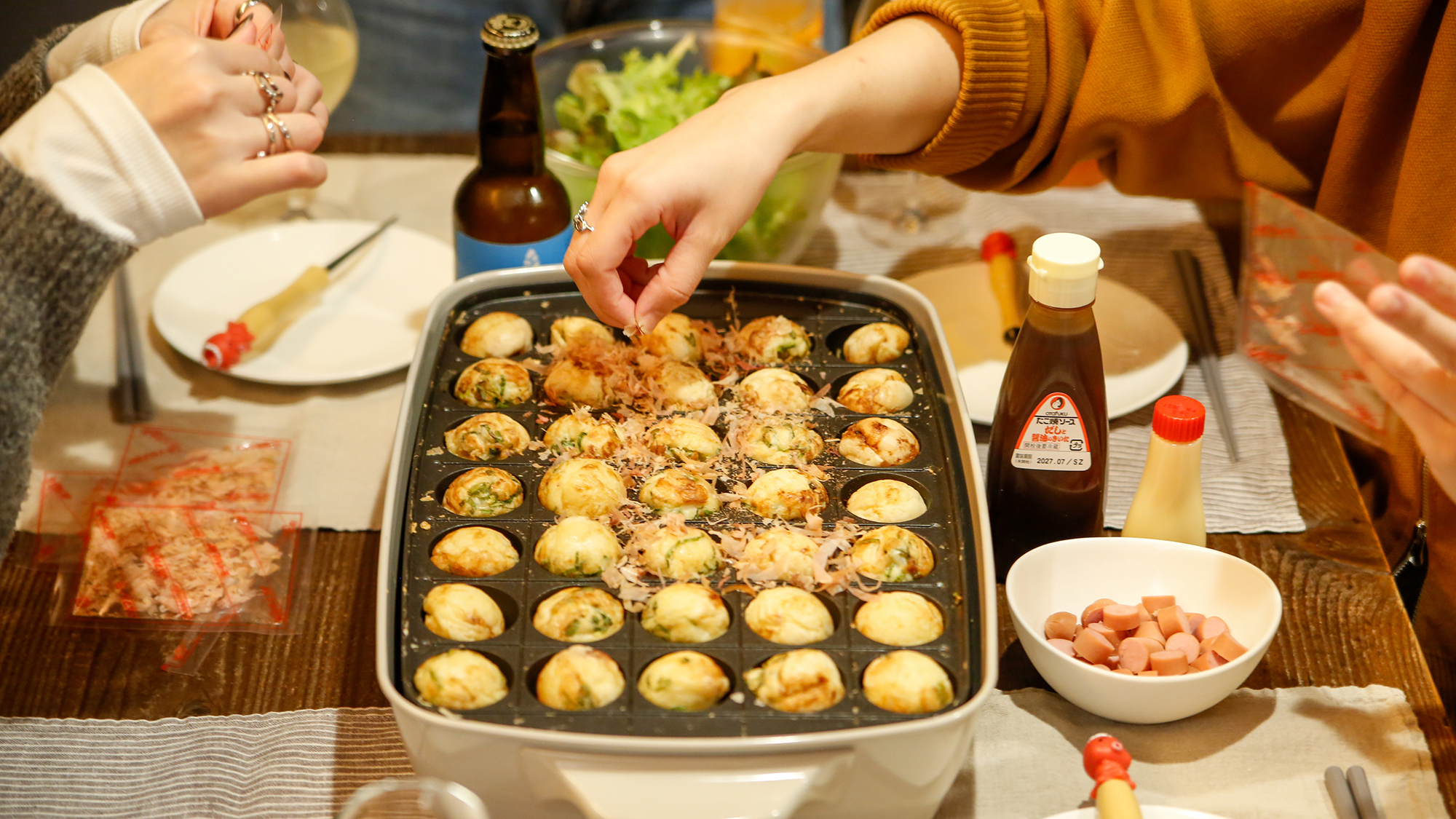 お部屋での夕食付き「わいわいタコパ」