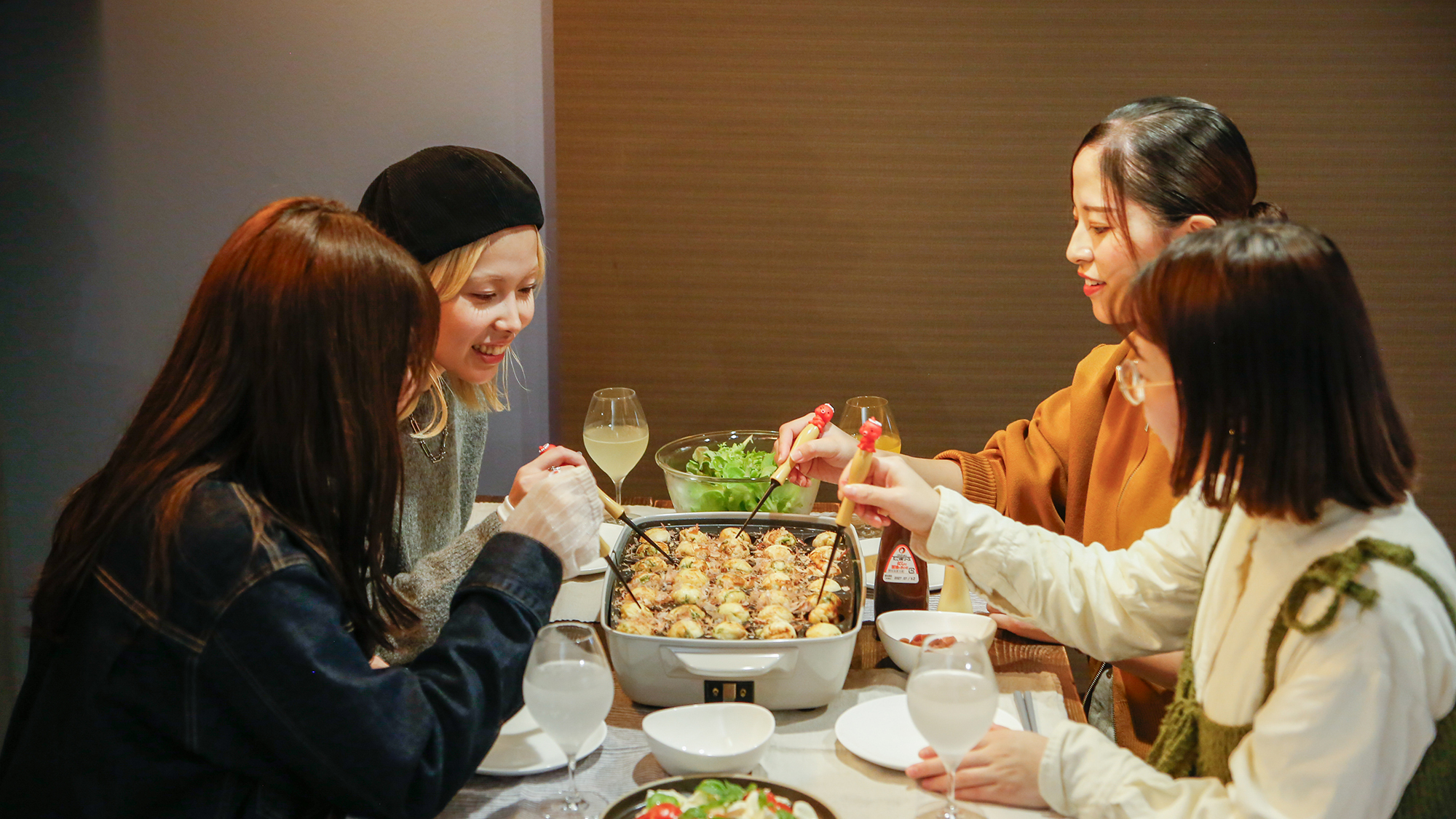 お部屋での夕食付き「わいわいタコパ」