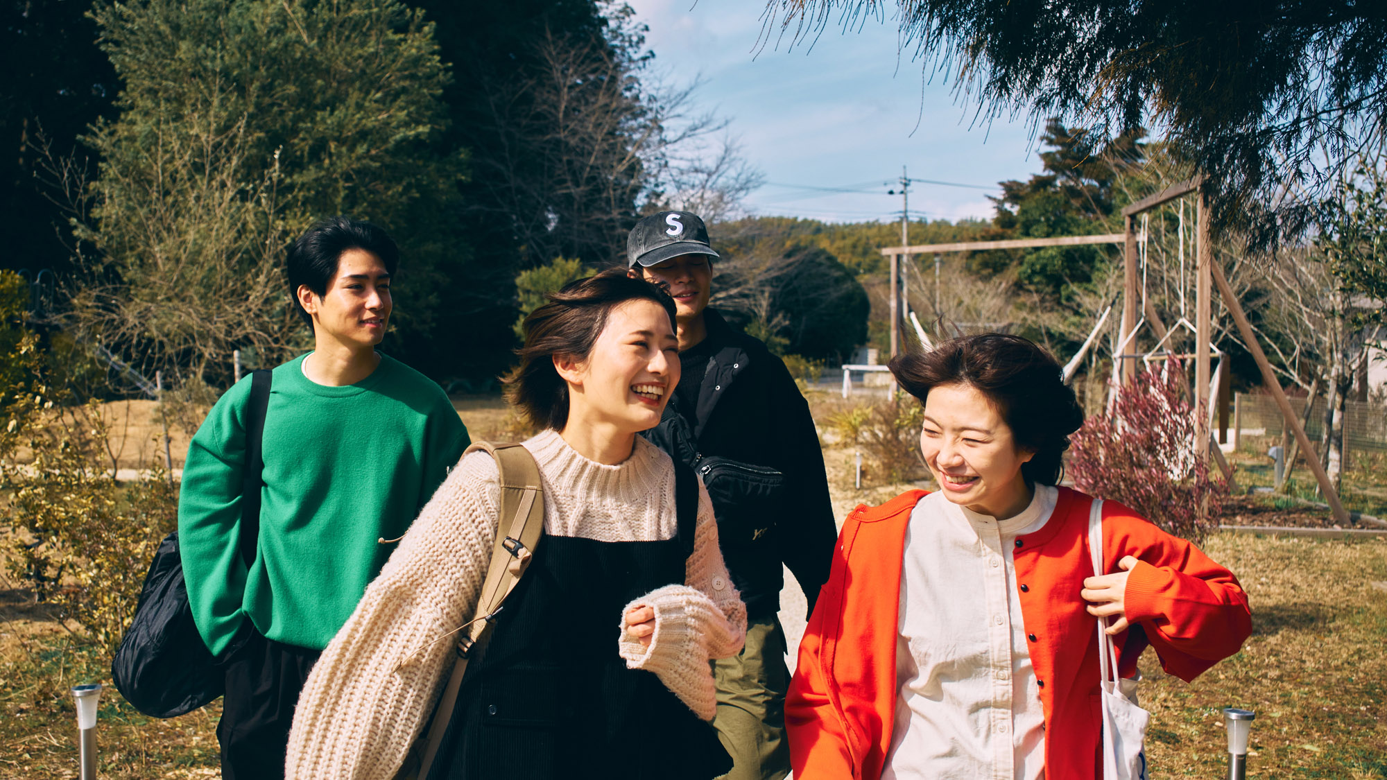 笑顔あふれる到着シーン。ここから特別な時間が始まります。