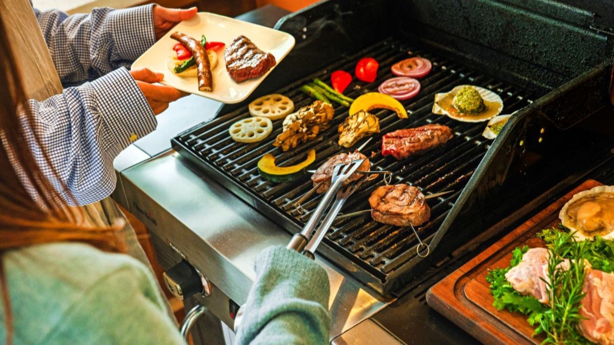 那須高原和牛を盛り込んだBBQコース