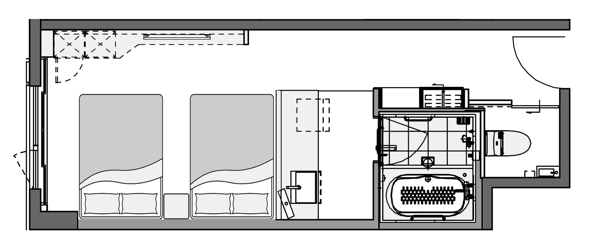 スタンダードツイン間取り図