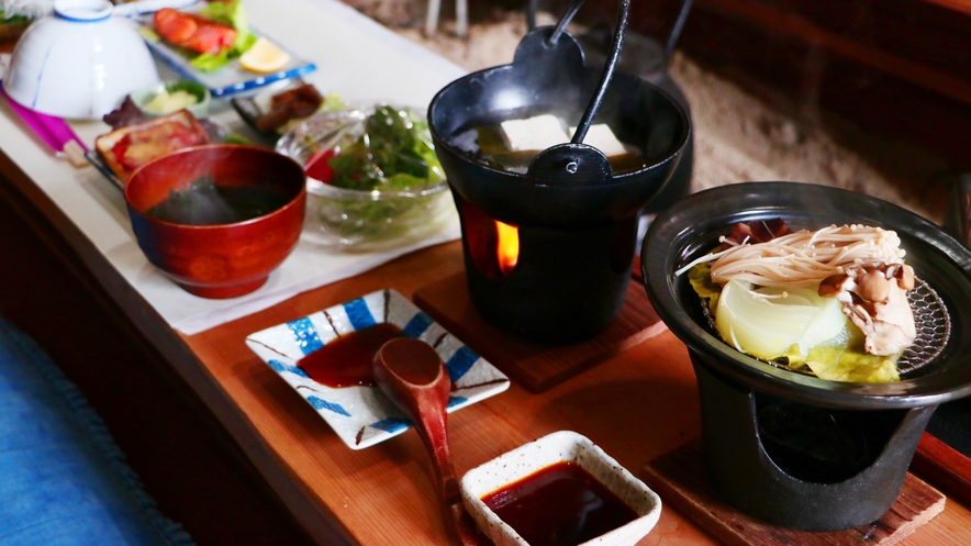 【1泊2食付き】どこも山名物！囲炉裏で食べる田舎料理。徳島の山の幸を堪能♪