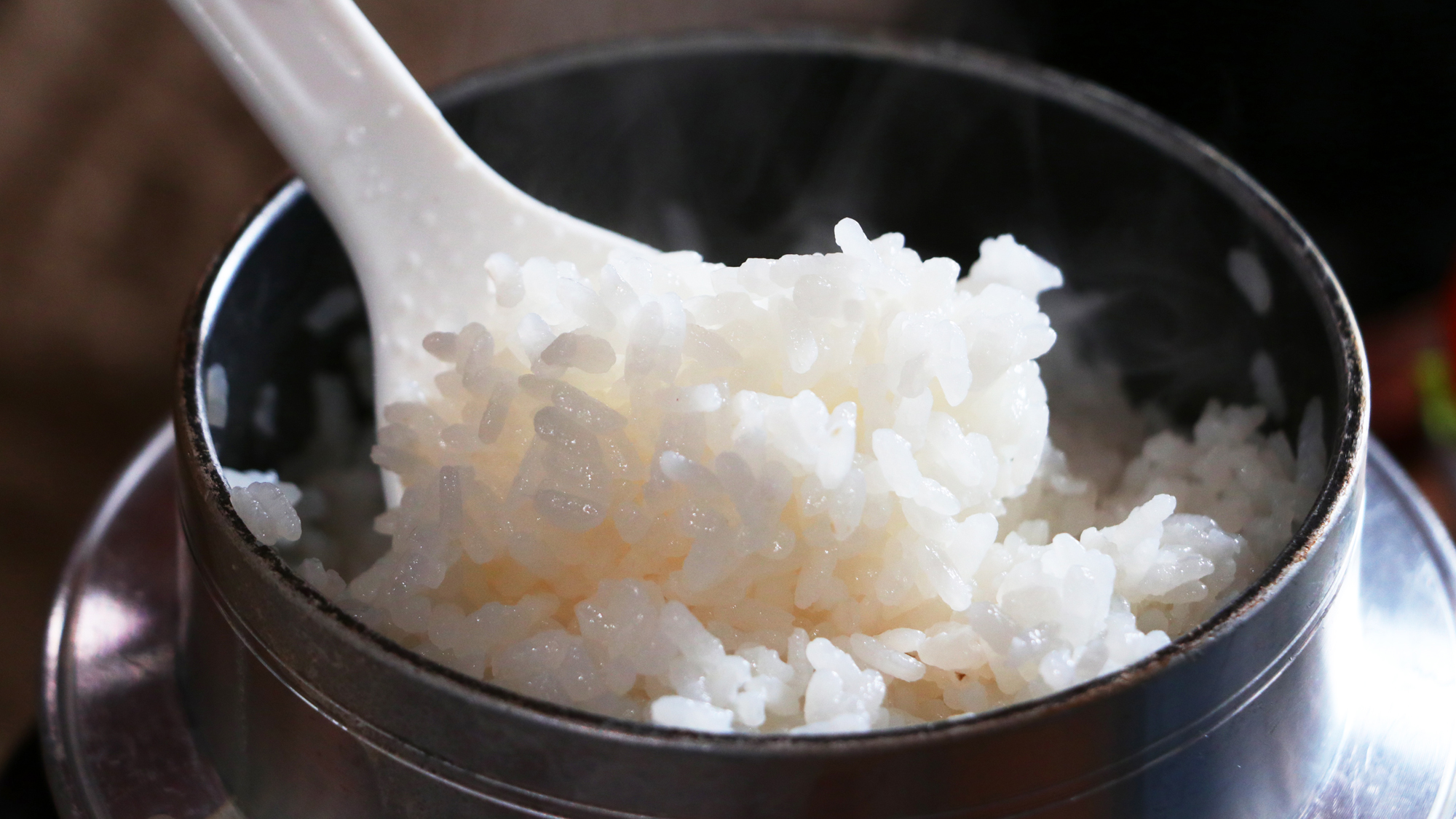 【朝食】どこも山名物炊き立ての白ごはん