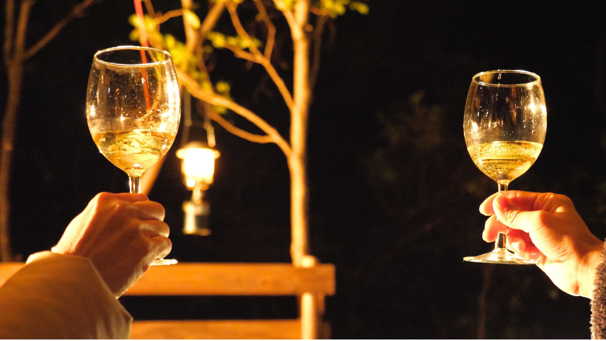 波の音を聞きながら乾杯♪