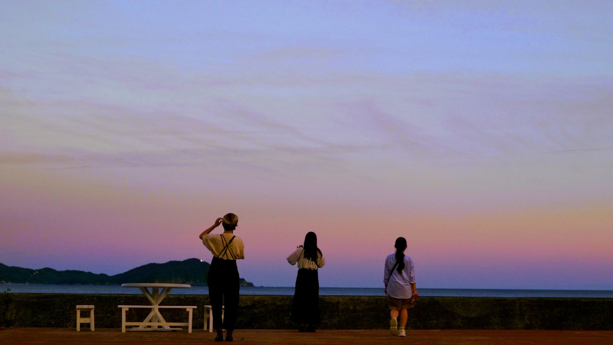 田曾白浜リゾートから見える夕日