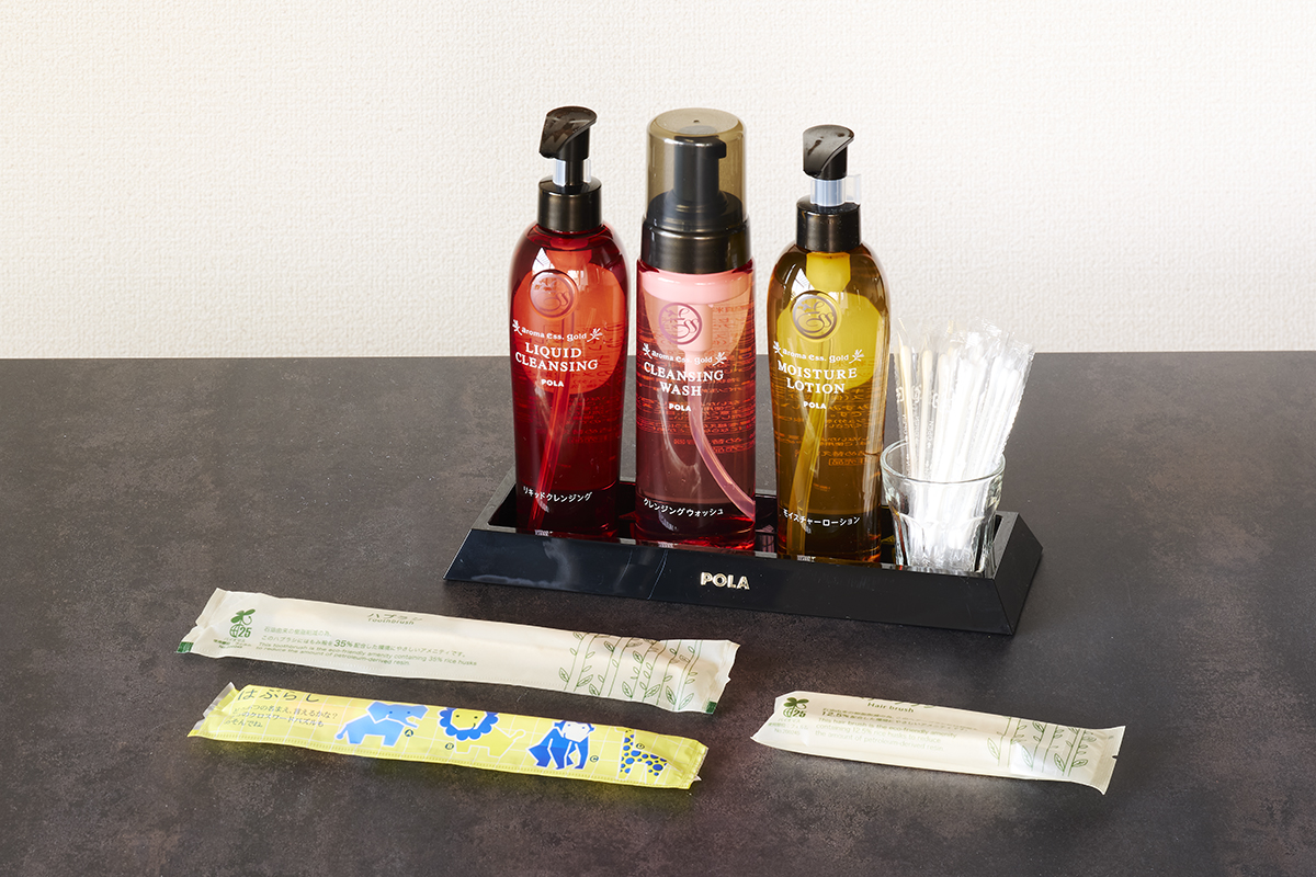 備え付けのアメニティ。人気のアメニティをご用意しております。