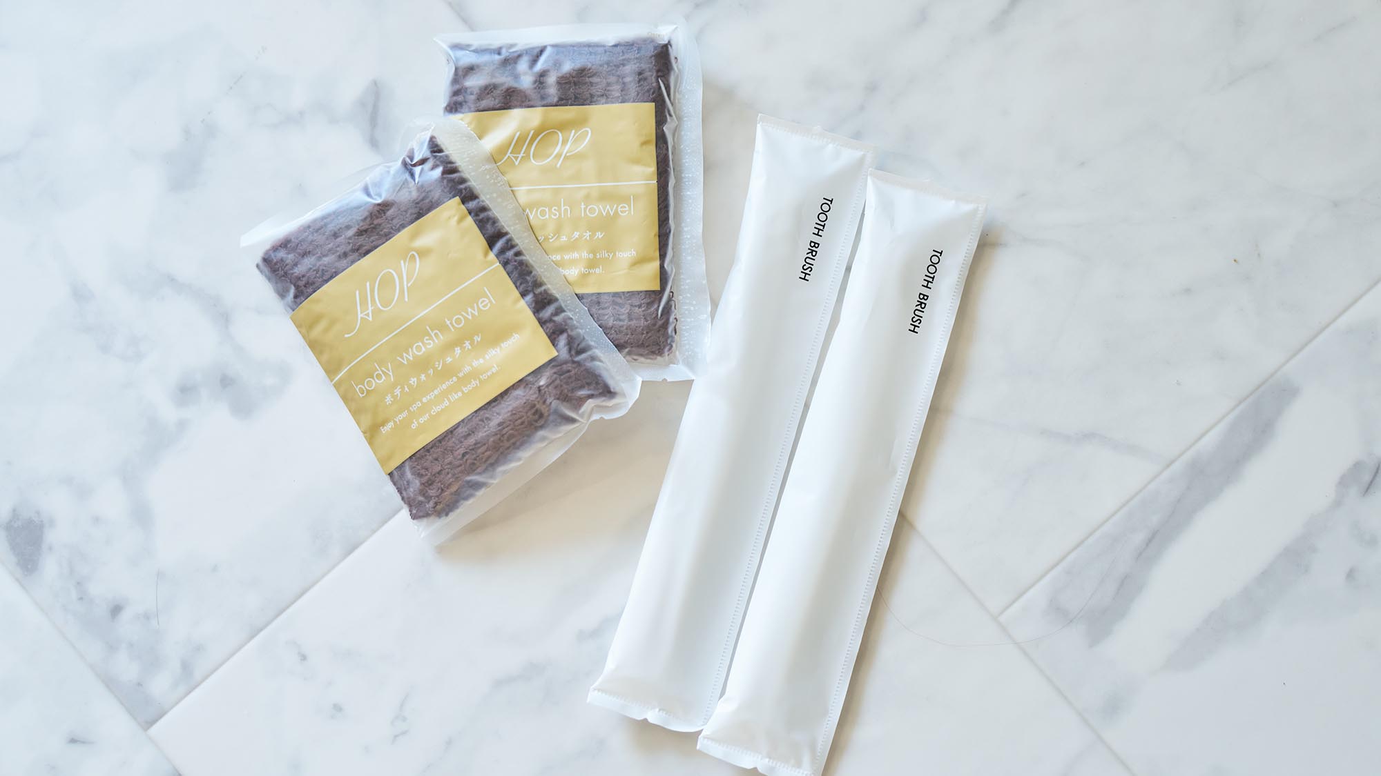 ・【Typeⅱ/アメニティ】歯ブラシ・ボディウォッシュタオルをご用意しております