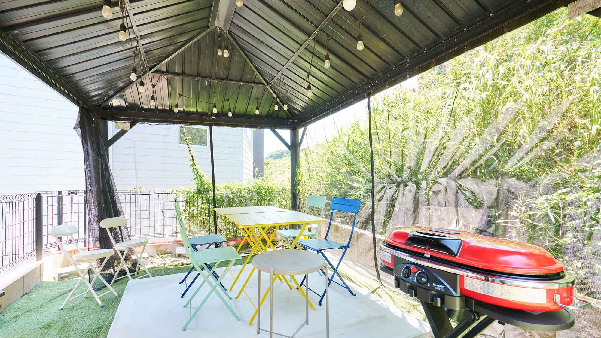 ・【Typeⅱ/屋外】屋外ではBBQも可能。気軽にアウトドアBBQ気分を満喫してください