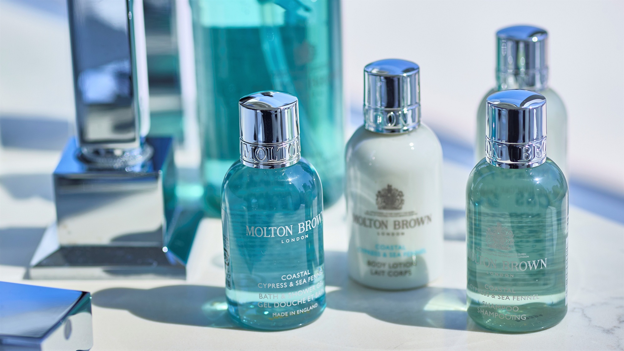 スイート限定アメニティ「MOLTON BROWN」サイプレス＆シーフェンネル