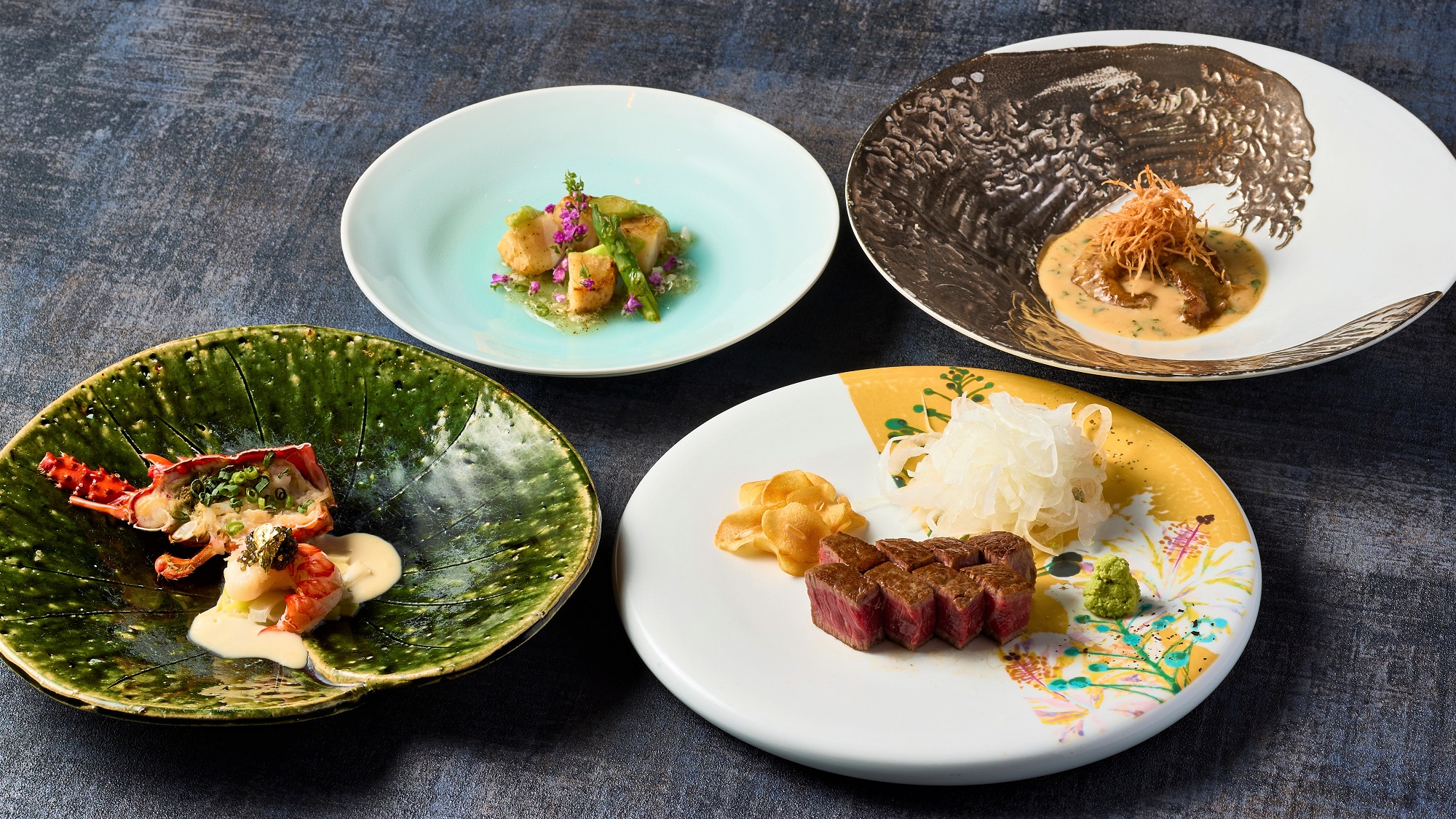 鉄板焼「華暦」のコース【澄明】　5月26日～8月24日まで提供予定　※イメージ