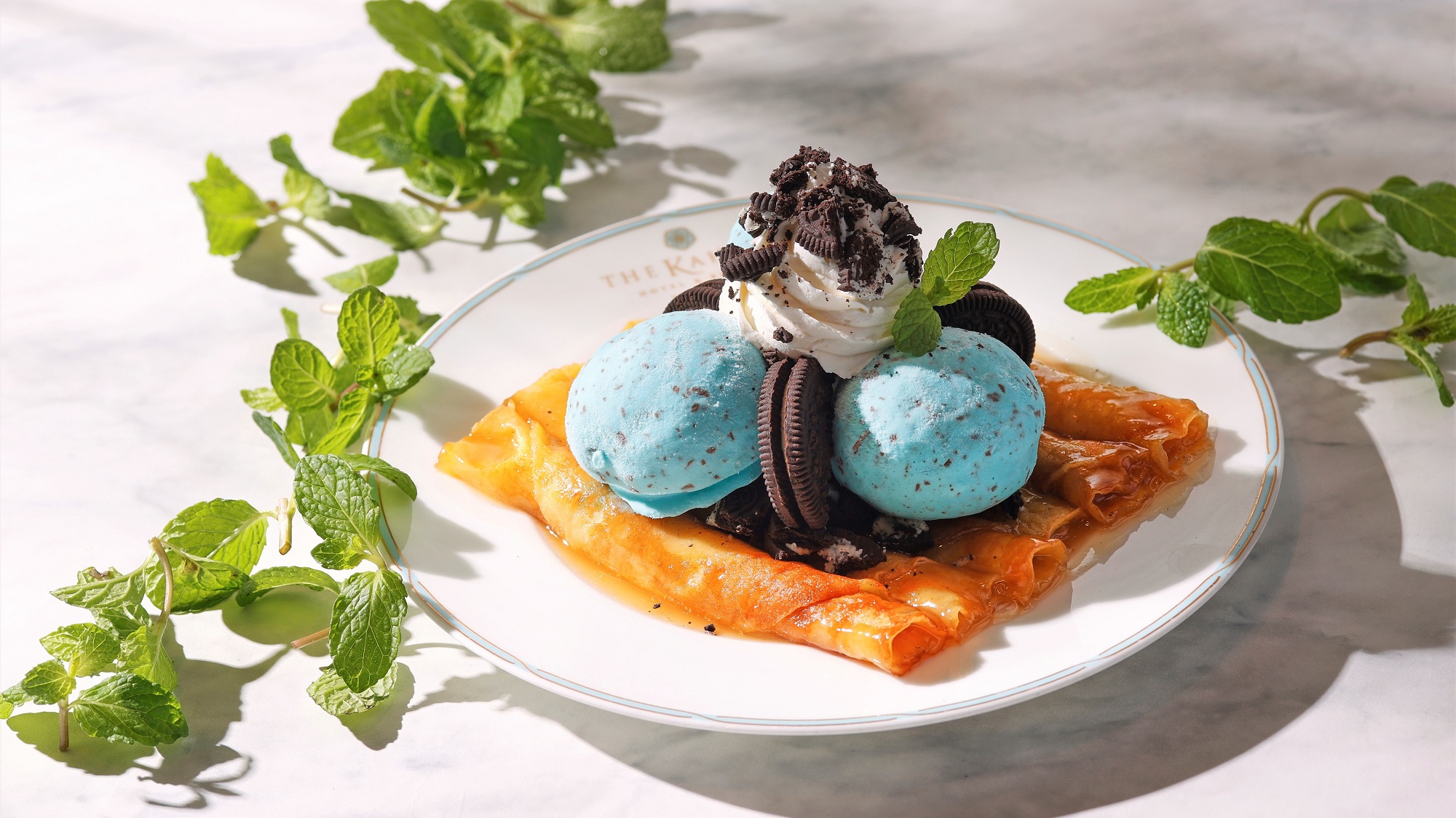 チョコミント・オン・ザ・シンパンケーキ　5/1～5/31まで提供予定　※イメージ
