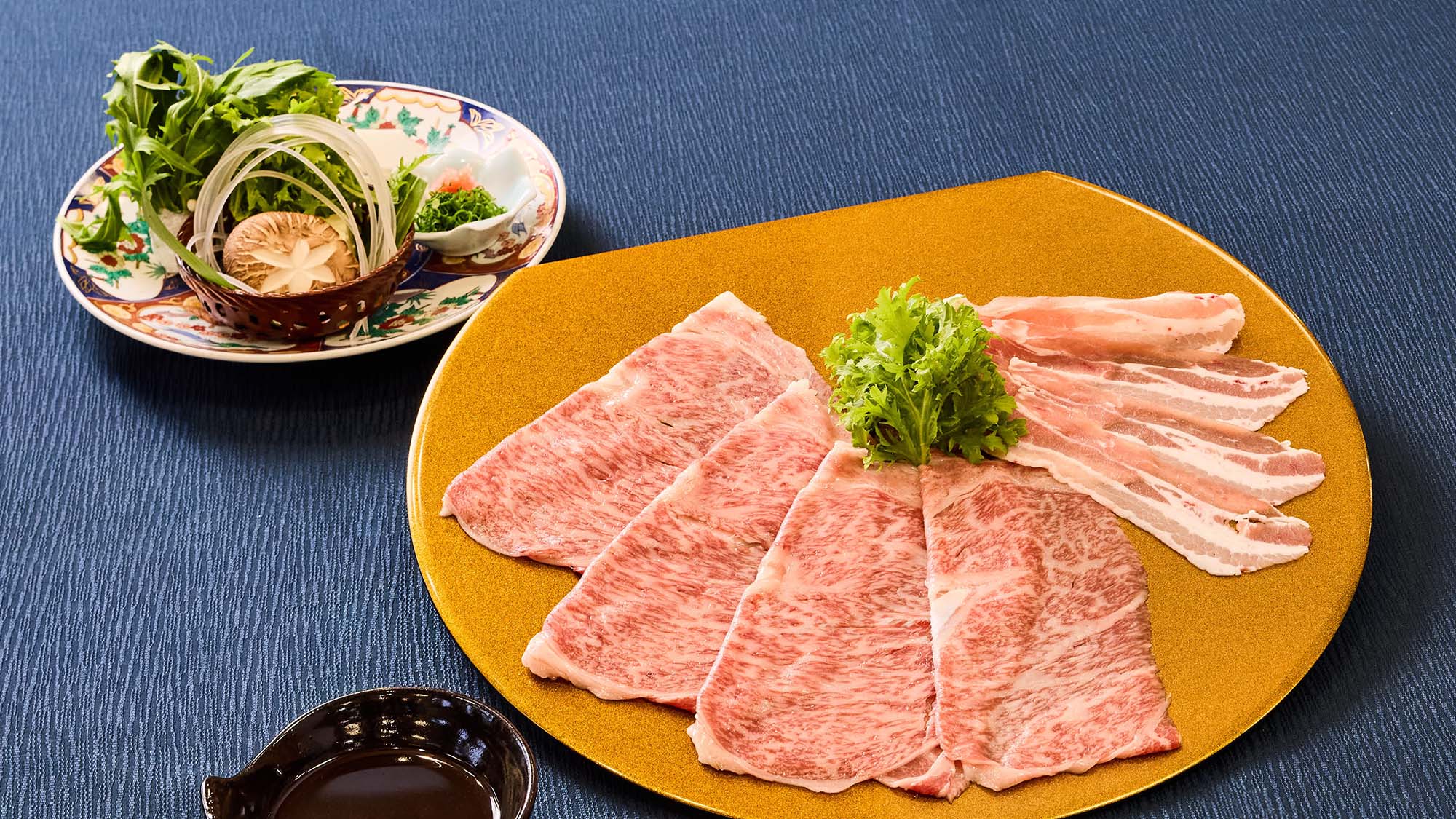 ・【ご夕食】宮崎県産牛・豚しゃぶ食べ比べコース　イメージ　
