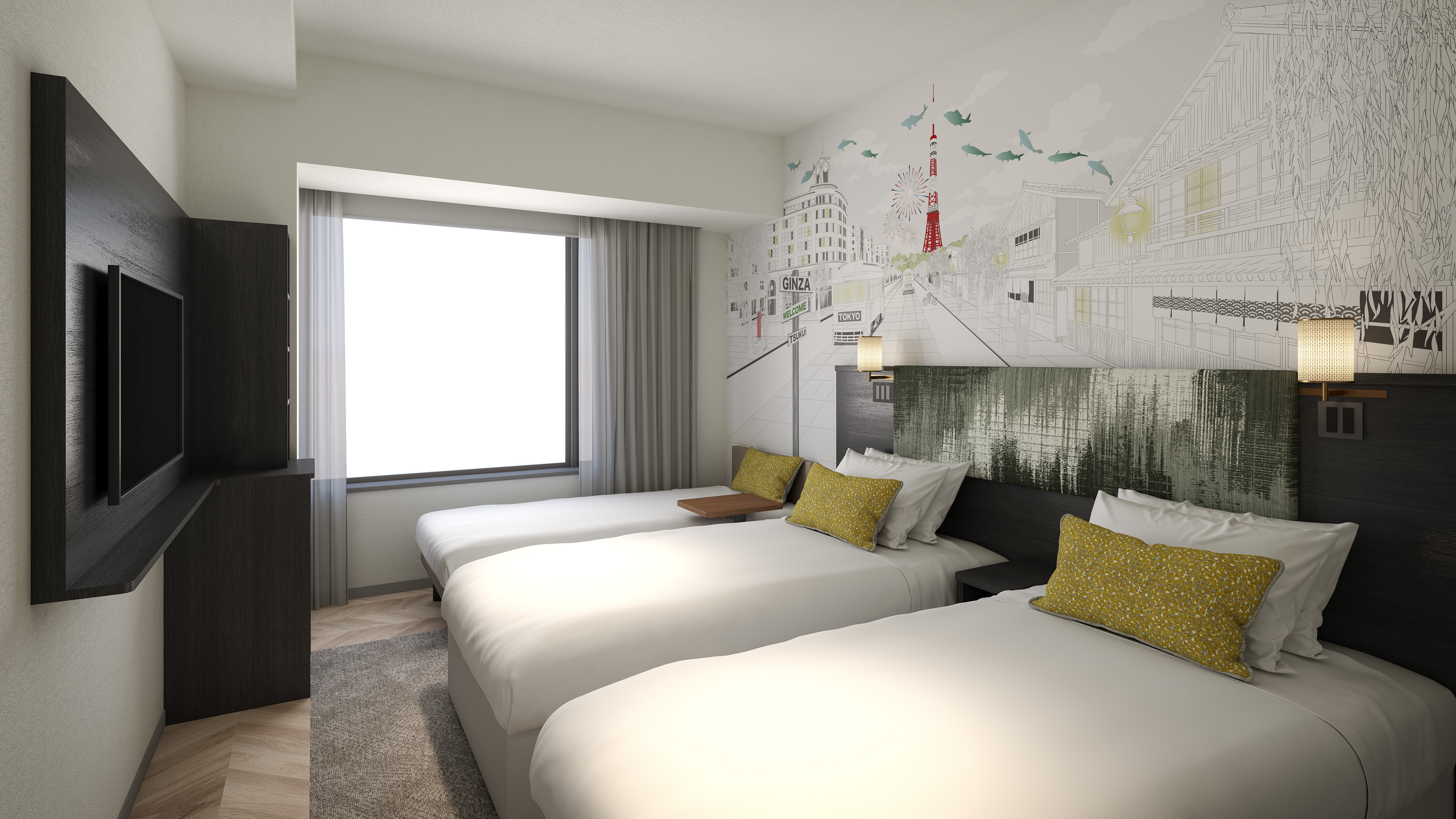 スーペリアツイン+ソファベッド