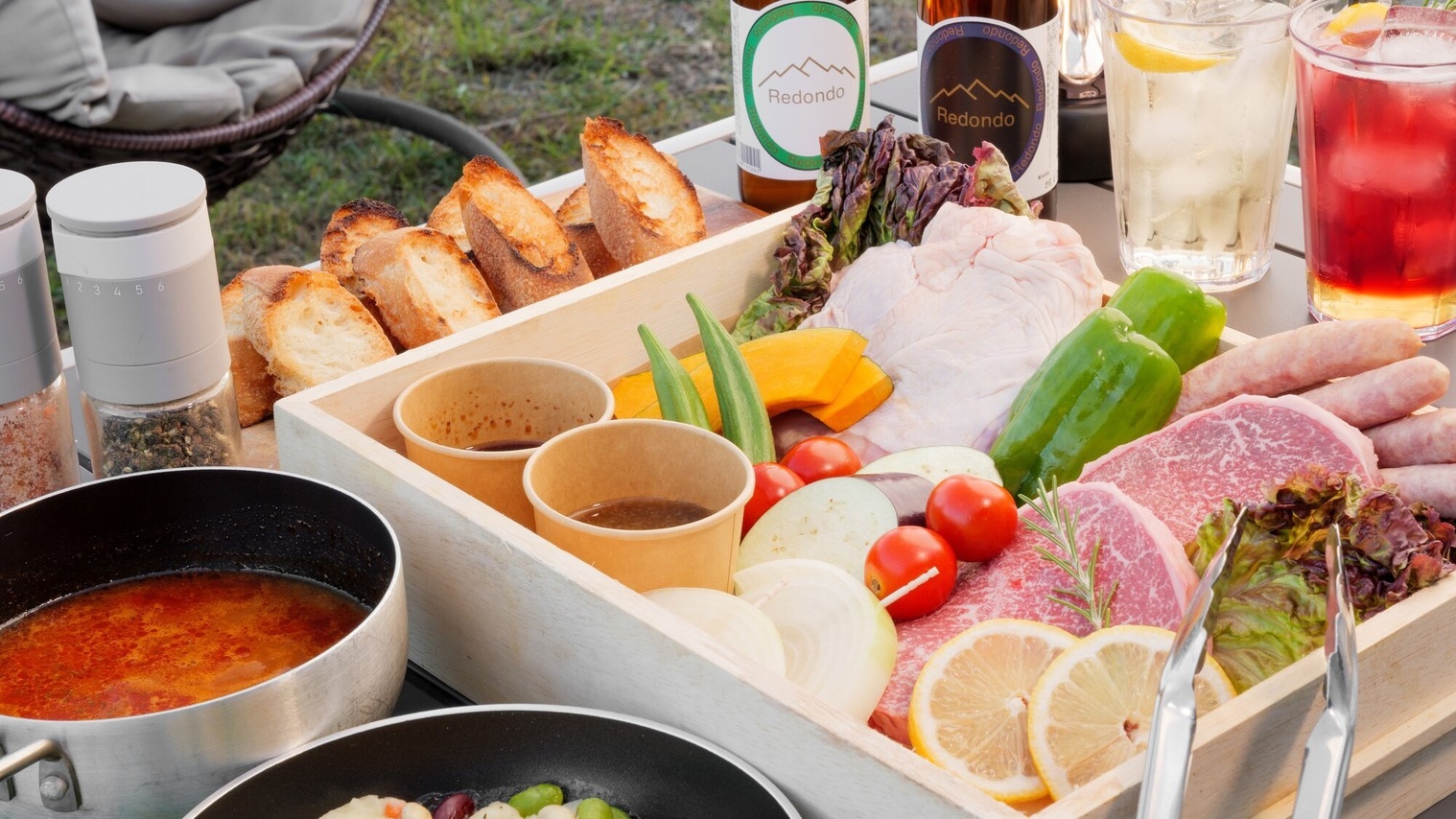 【楽天トラベルサマーSALE】グランピングBBQ〜自然と星空に囲まれ山口県産和牛「燦」満喫／1泊2食